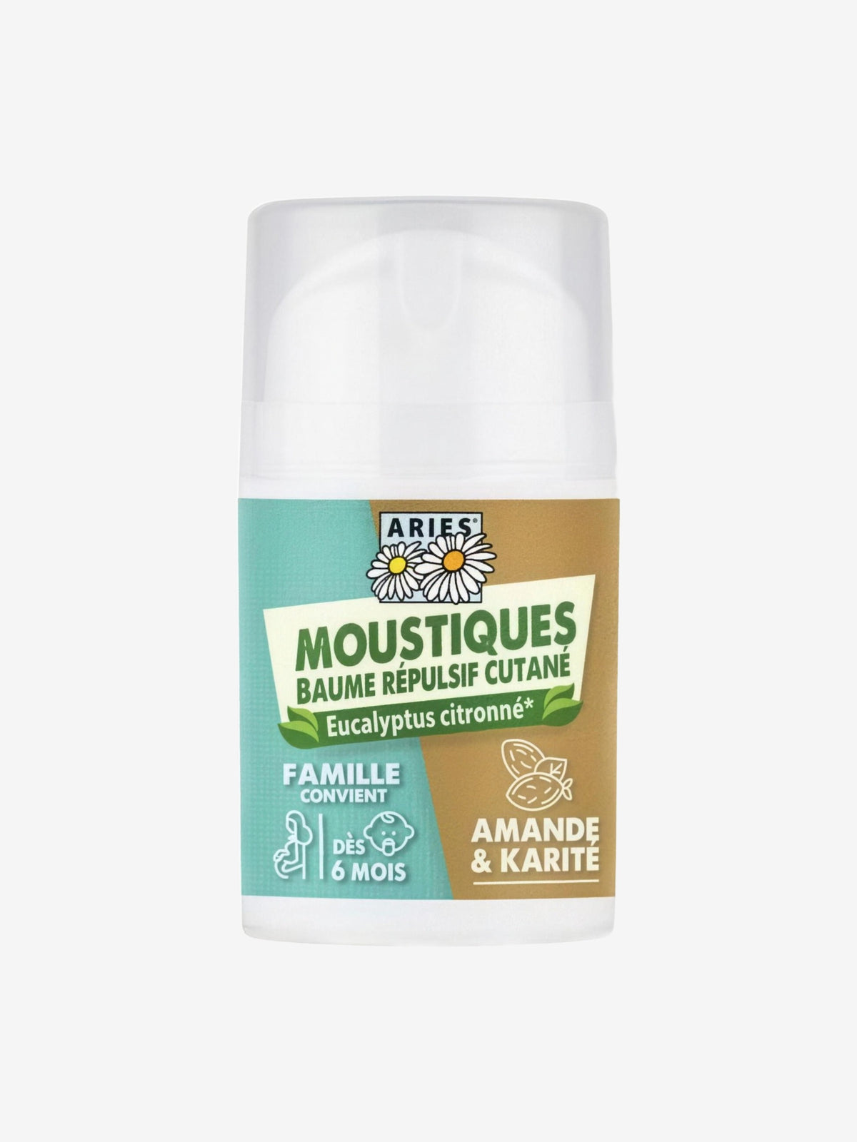 Baume répulsif cutané anti moustiques dès 6 mois 50ml Aries - Herboristerie de Paris