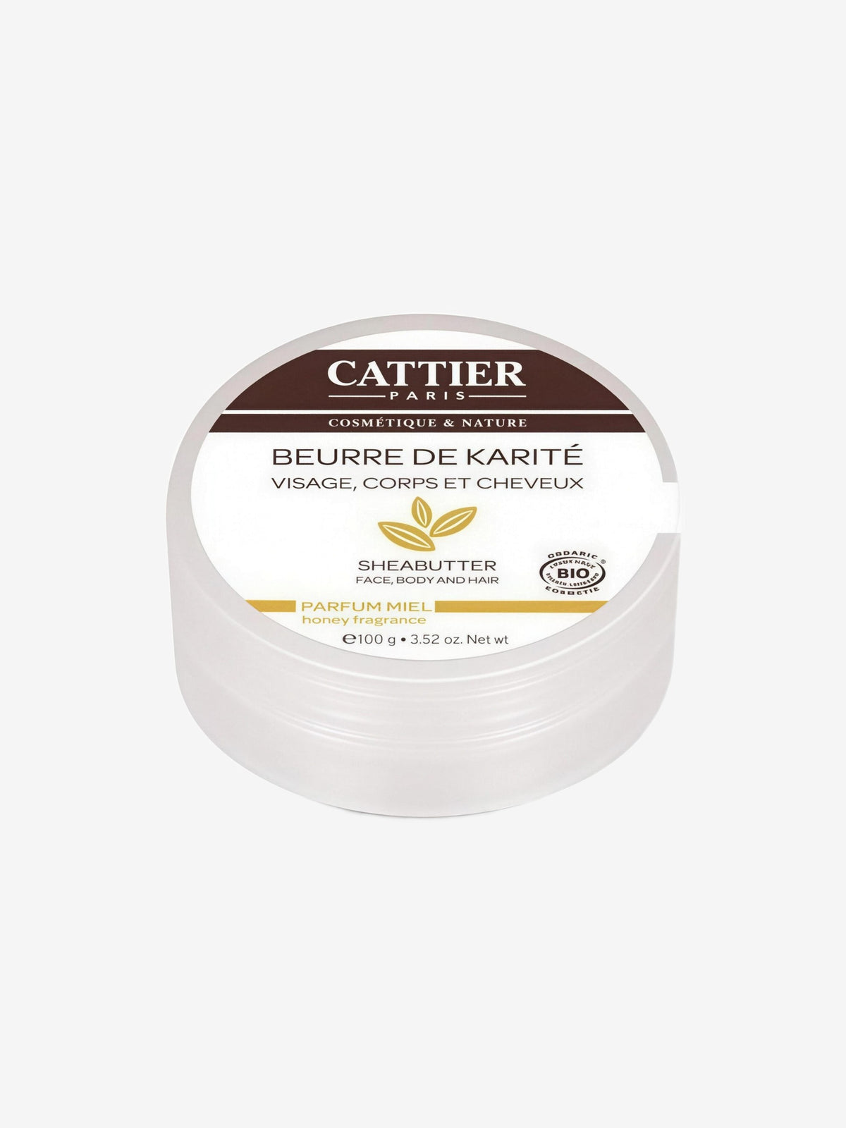 Beurre de karité Miel 100g Cattier - Herboristerie de Paris