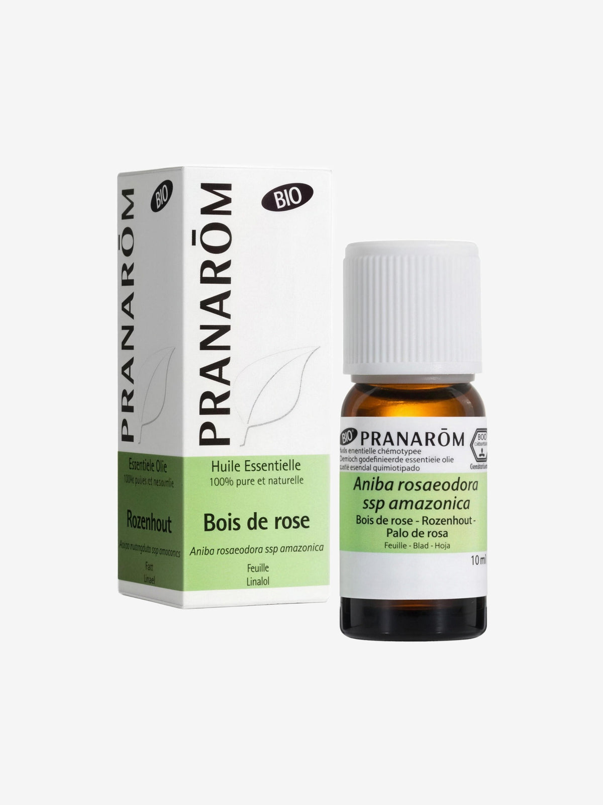 Huile essentielle Bois de Rose Bio Flacon compte gouttes 10ml Pranarôm - Herboristerie de Paris