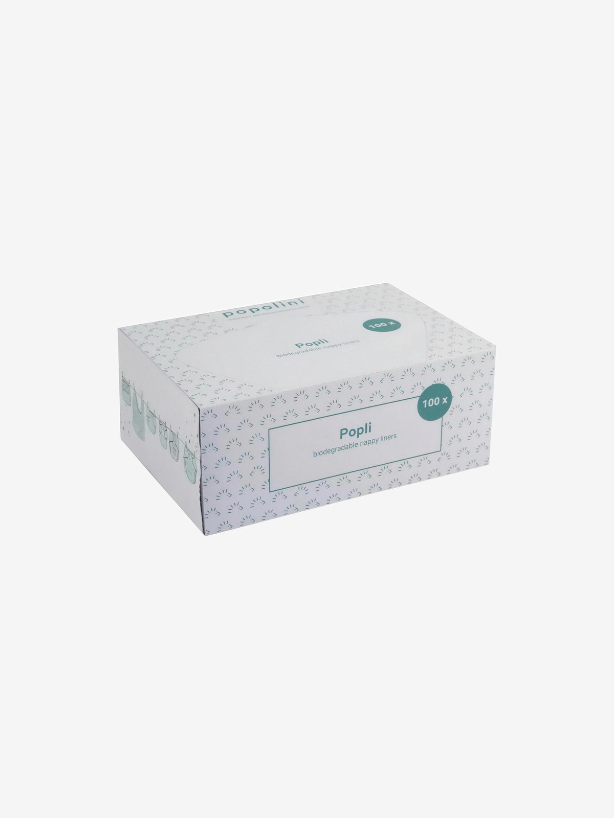 Boite Popli voiles de protection en Viscose à jeter pour couches lavables x100 feuilles Popolini - Herboristerie de Paris