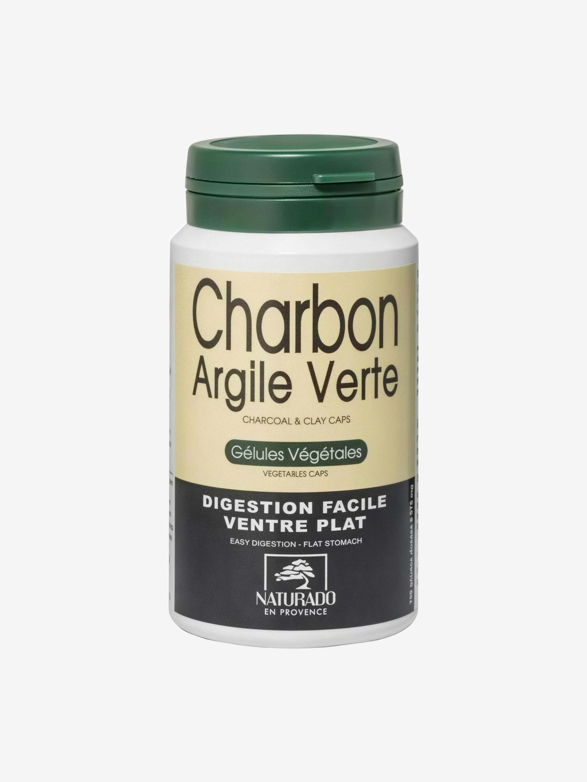Charbon Argile verte 120 gélules végétales Naturado - Herboristerie de Paris