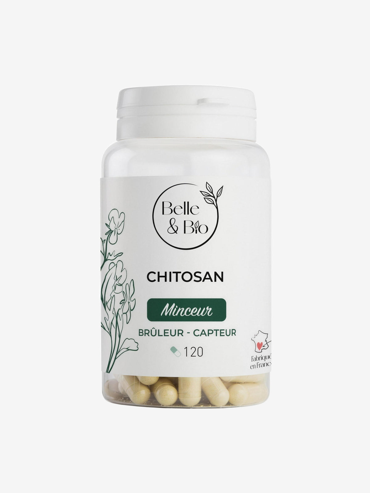 Chitosan naturel 120 gélules Belle et Bio - Herboristerie de Paris