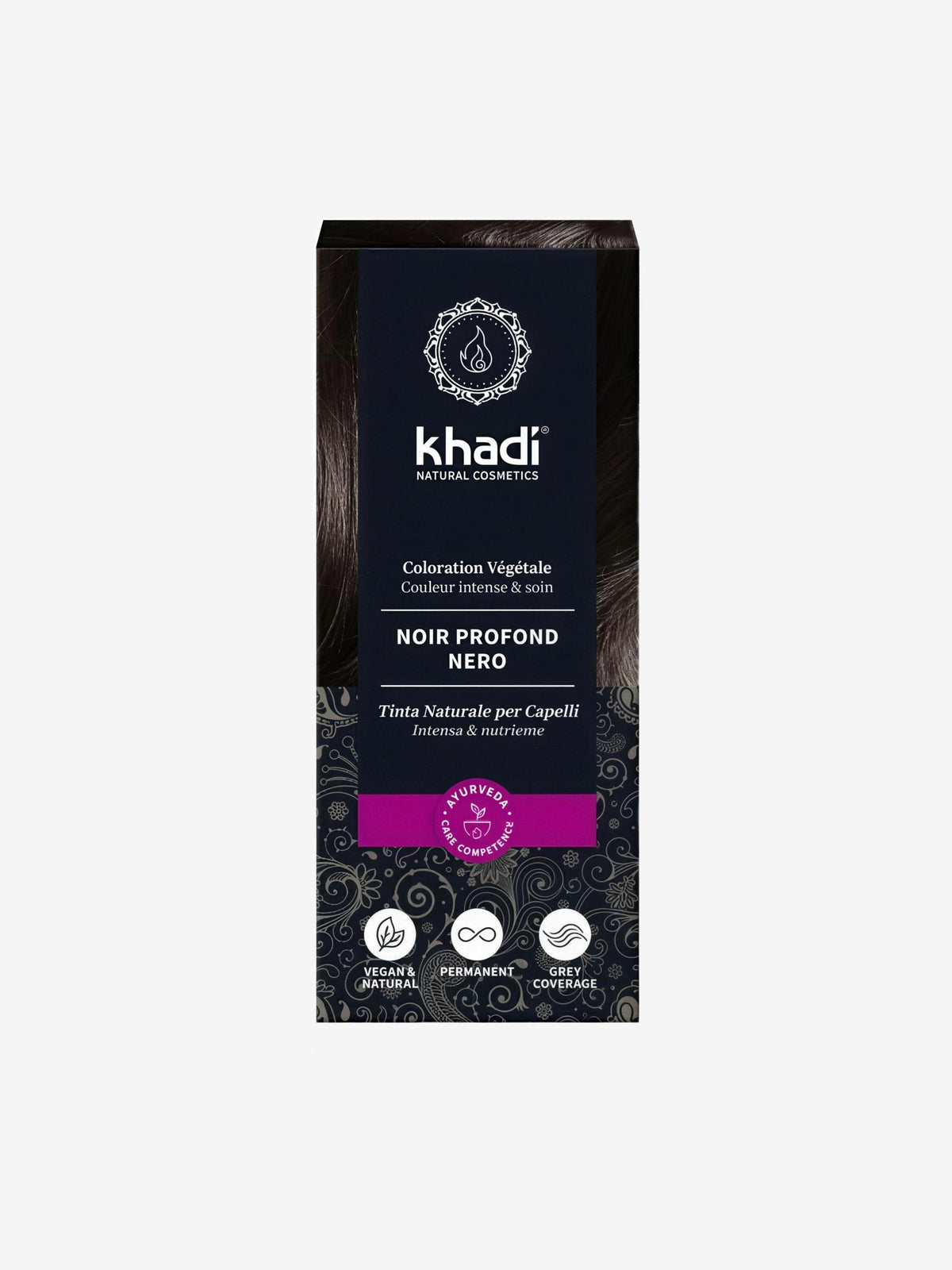 Coloration végétale Noir Profond 100 gr Khadi - Herboristerie de Paris