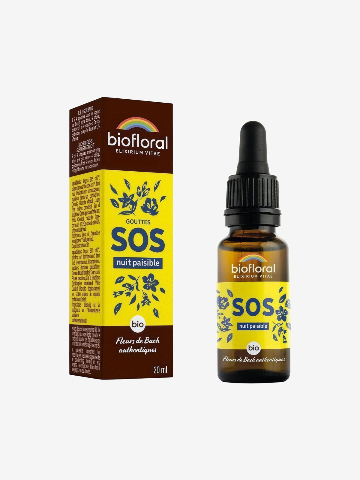 Complexe de secours 39 Nuit compte goutte 20 ml Biofloral - Herboristerie de Paris