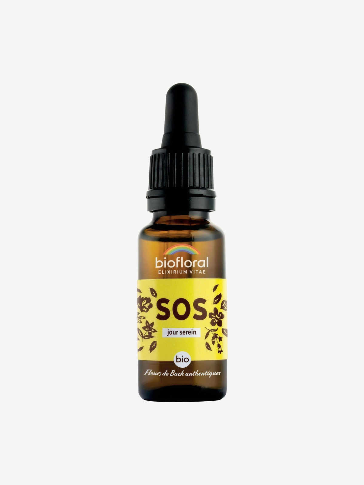 Complexe fleurs de Bach SOS jour serein en compte goutte 20ml Biofloral - Herboristerie de Paris