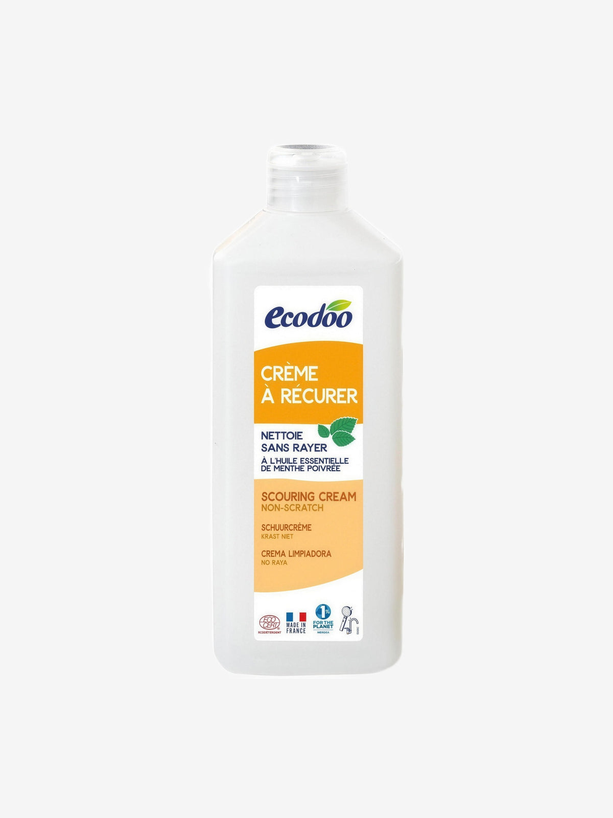 Crème à récurer au bicarbonate Bio 500ml Ecodoo - Herboristerie de Paris
