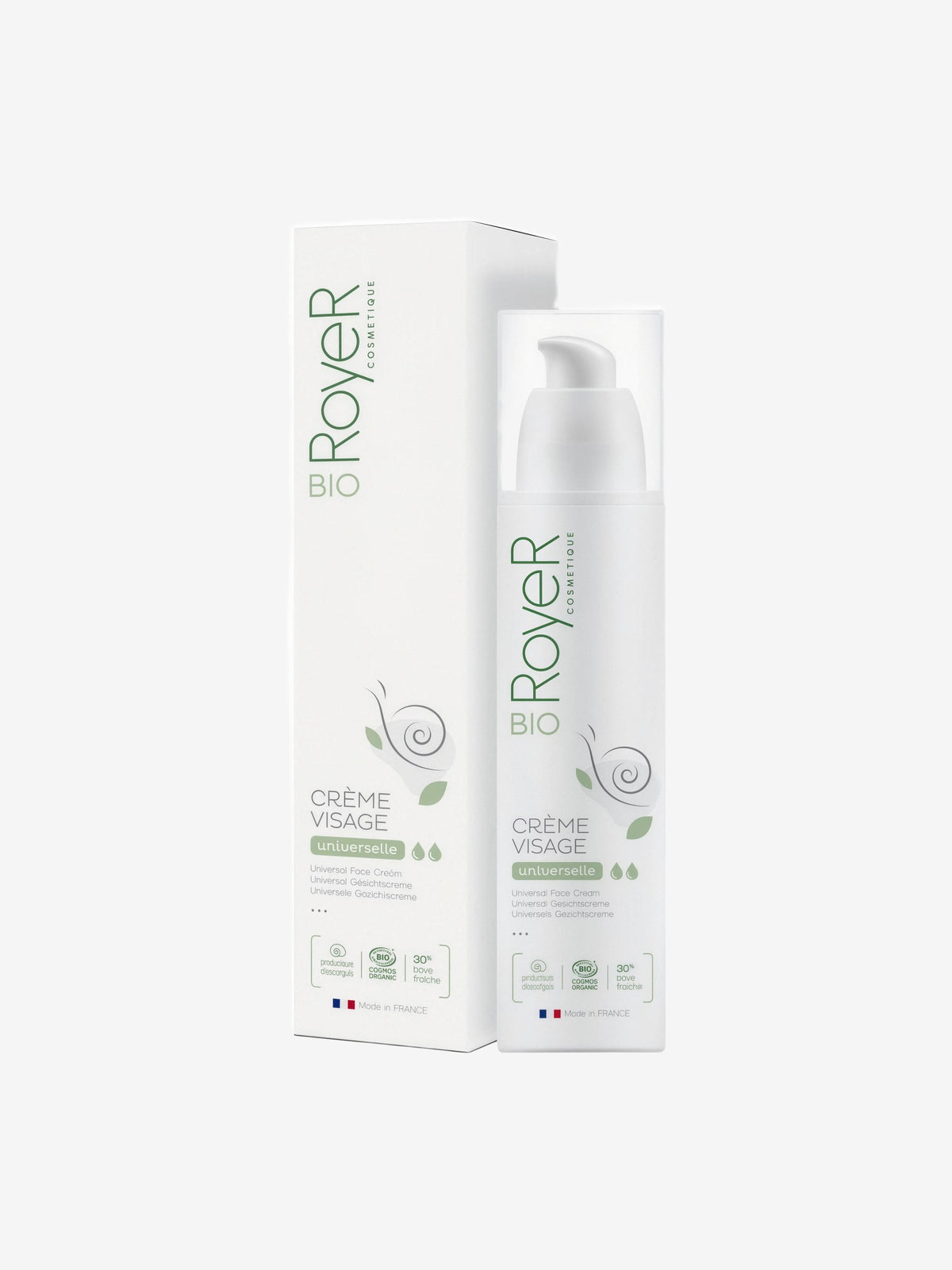 Crème visage hydratante bave d'escargot bio 50ml Royer - Herboristerie de Paris