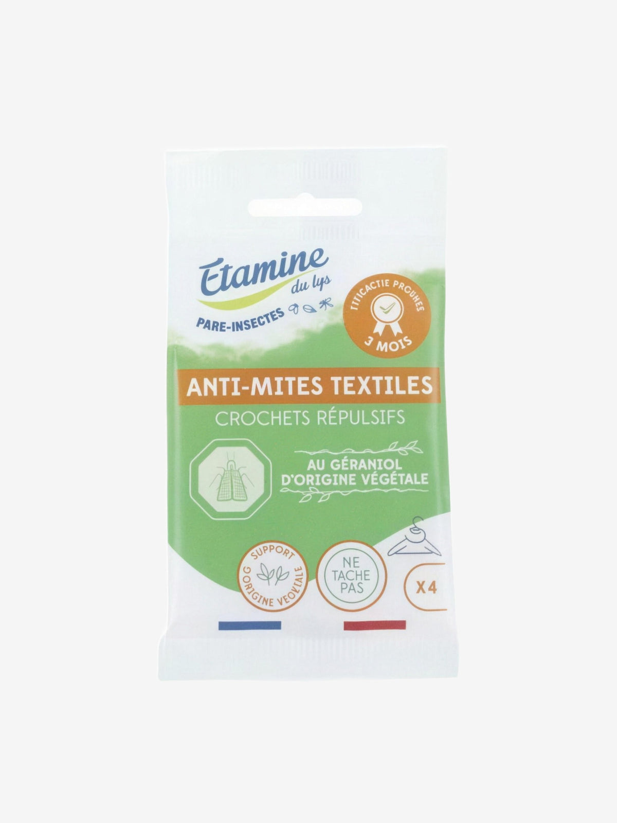 Crochets répulsifs anti mites textiles x4 Etamine du Lys - Herboristerie de Paris
