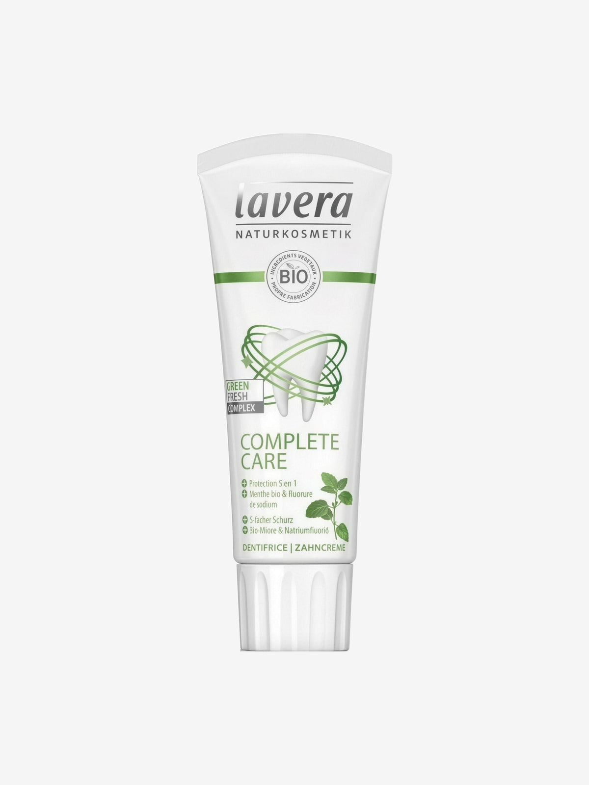 Dentifrice Menthe complete care au fluor 75 ml Lavera - Herboristerie de Paris