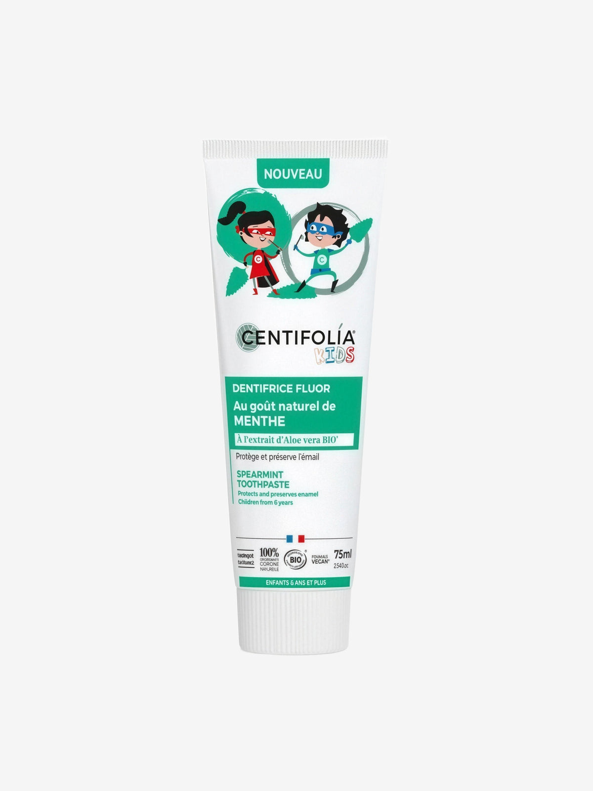 Dentifrice menthe et Fluor enfant 50ml Centifolia - Herboristerie de Paris