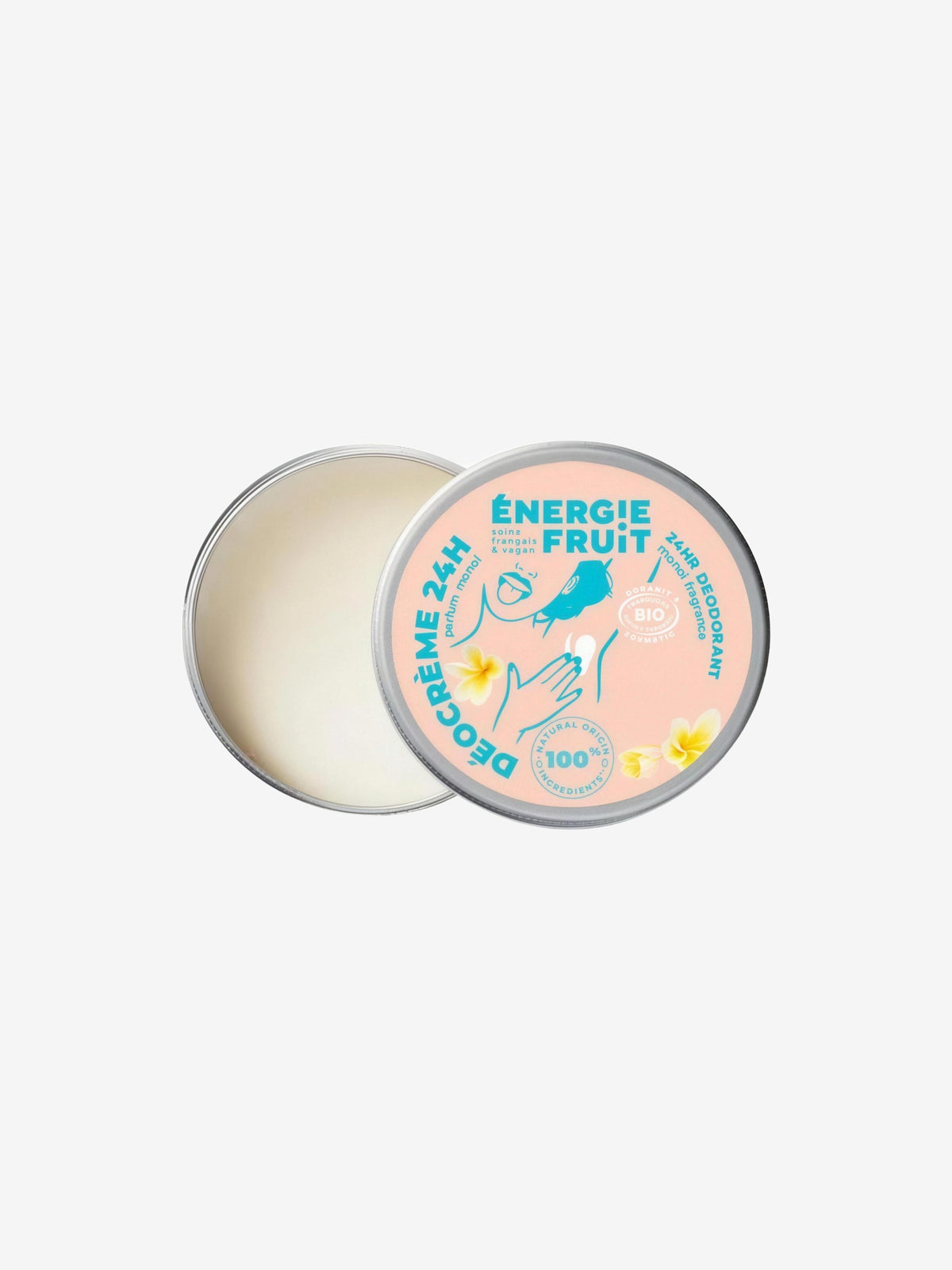 Déodorant crème 48h Bio parfum Monoï 45g Energie Fruit - Herboristerie de Paris