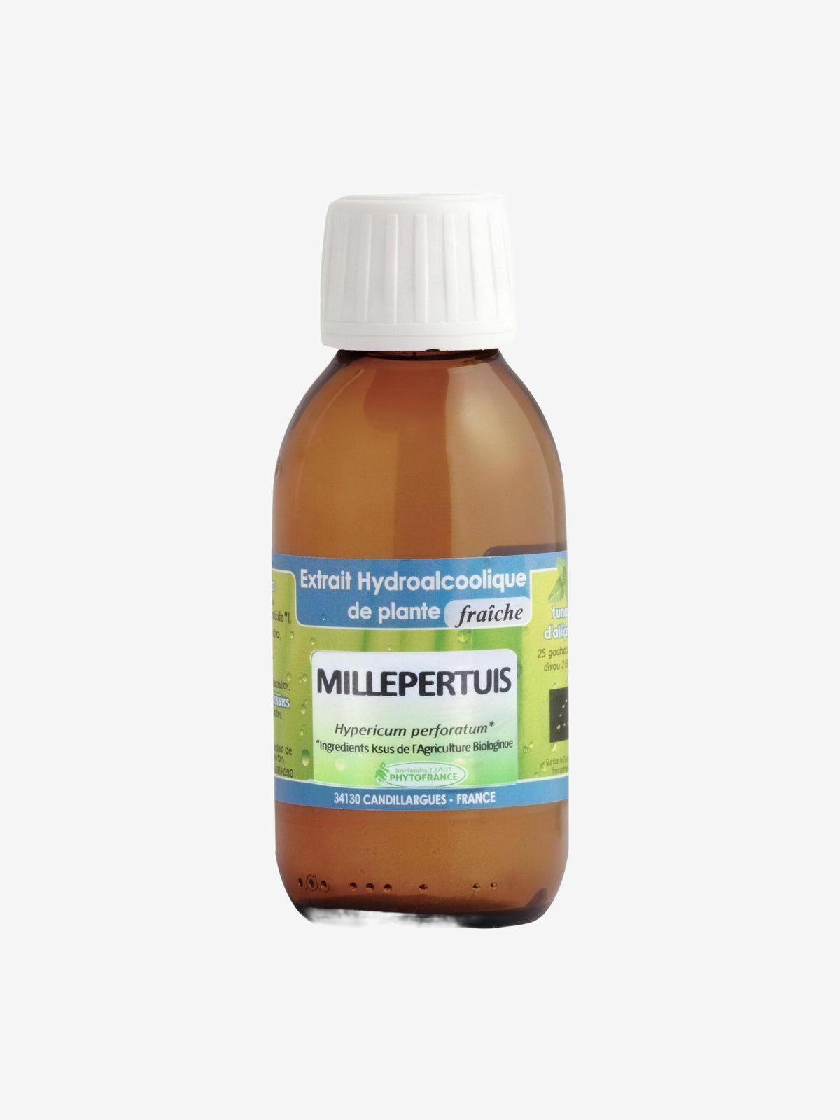 Extrait hydro alcoolique Millepertuis 125ml Phytofrance - Herboristerie de Paris