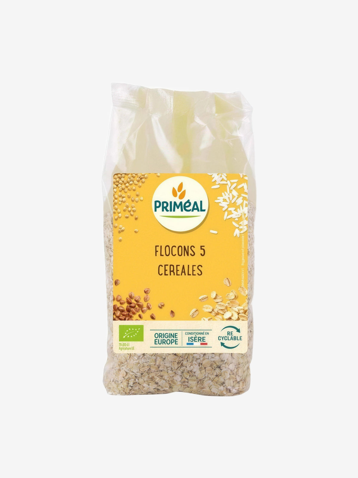 Flocons 5 céréales 500g Primeal - Herboristerie de Paris