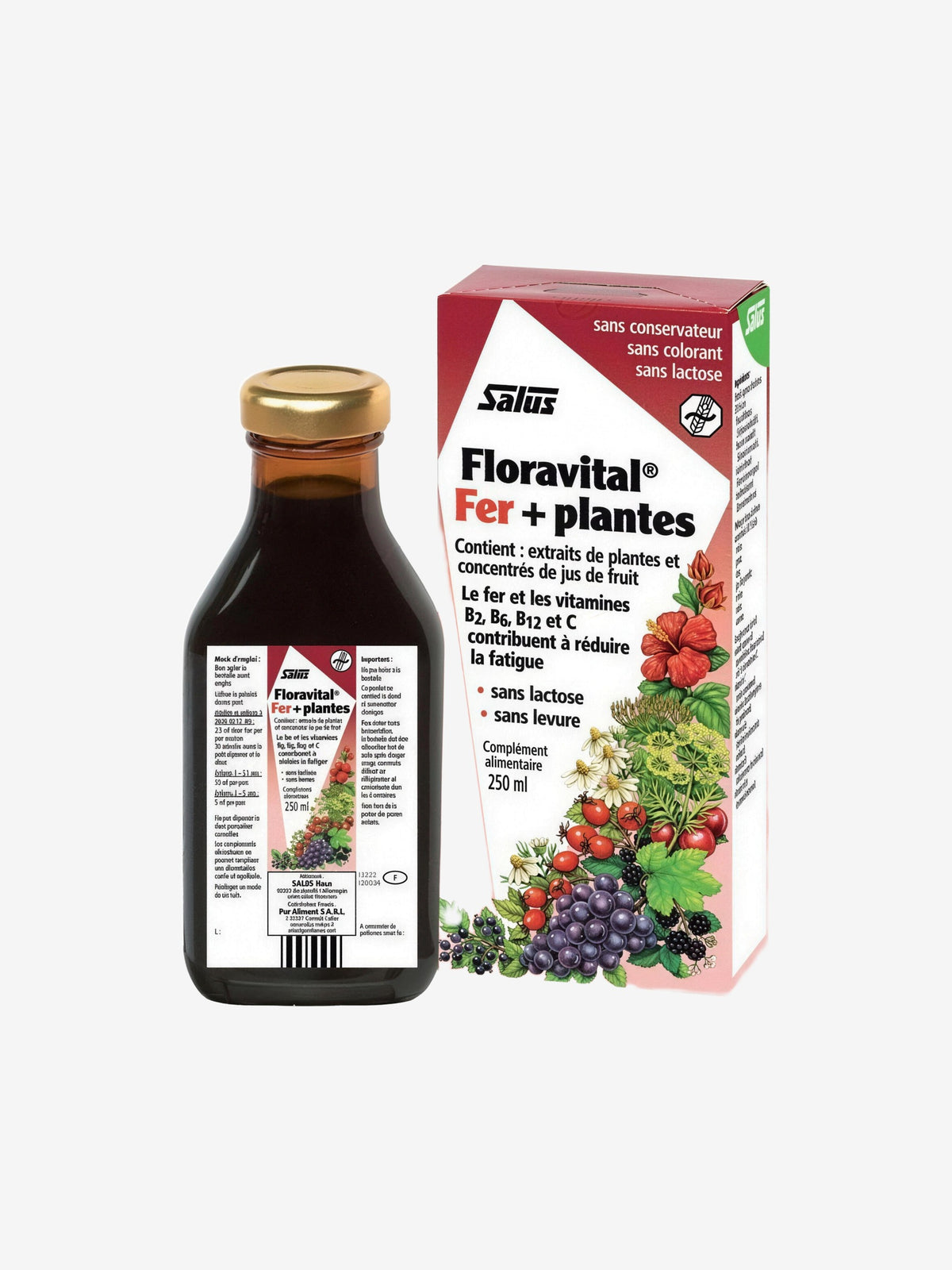 Floradix Floravital, Déficit en fer 250ml Salus - Herboristerie de Paris