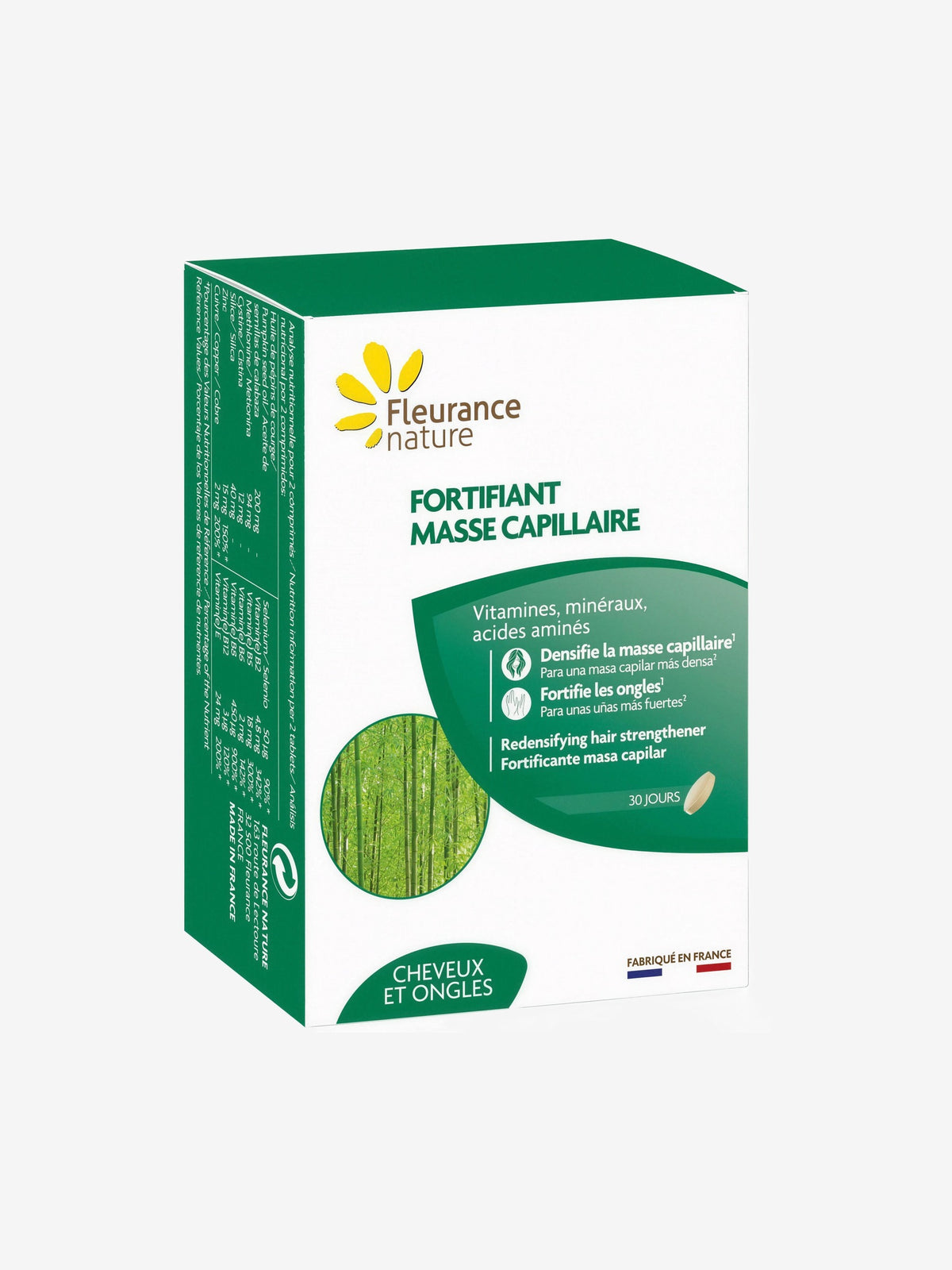 Fortifiant masse capillaire 60 comprimés Fleurance Nature - Herboristerie de Paris