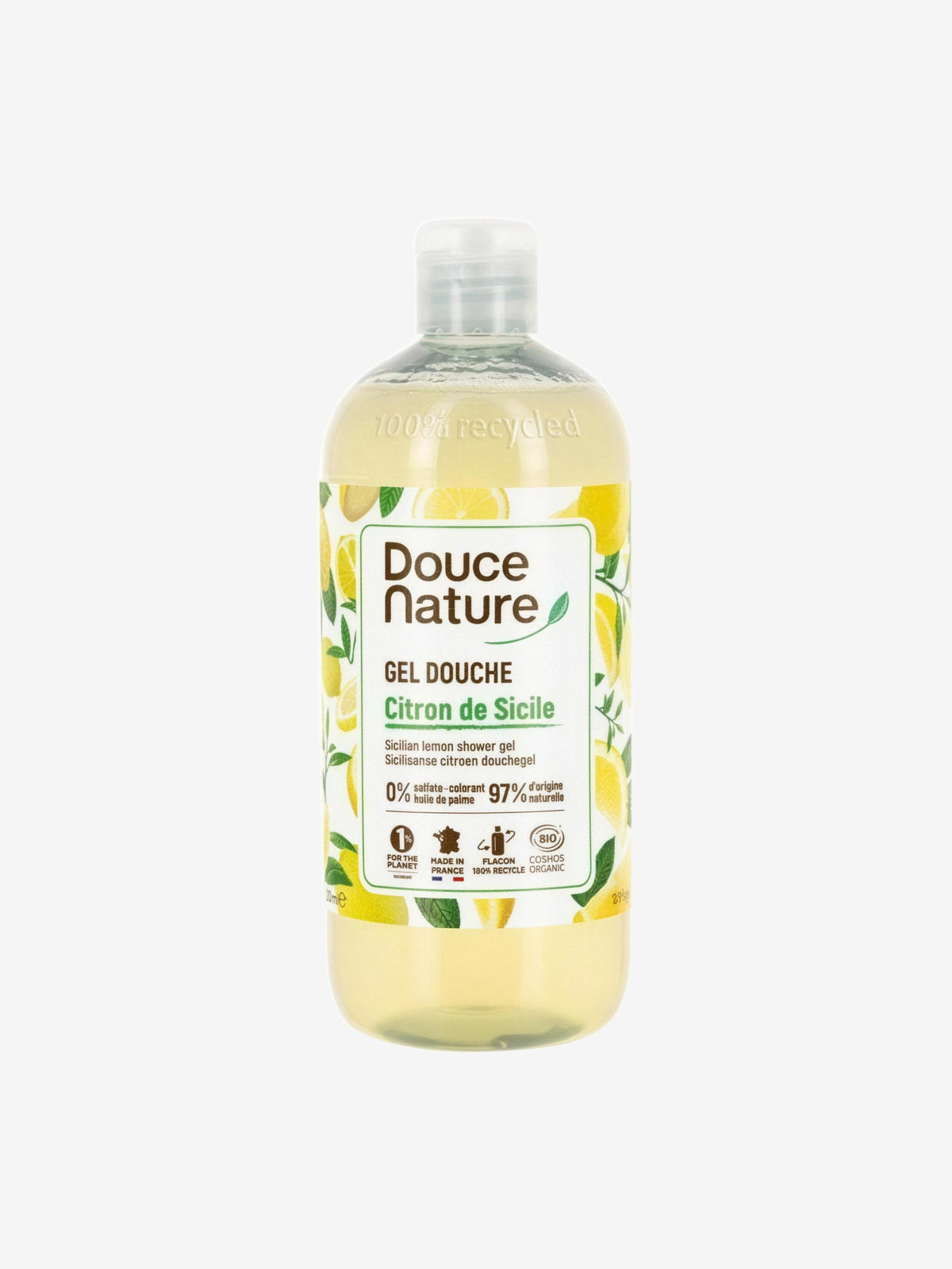 Gel douche citron de Sicile 500ml Douce Nature - Herboristerie de Paris