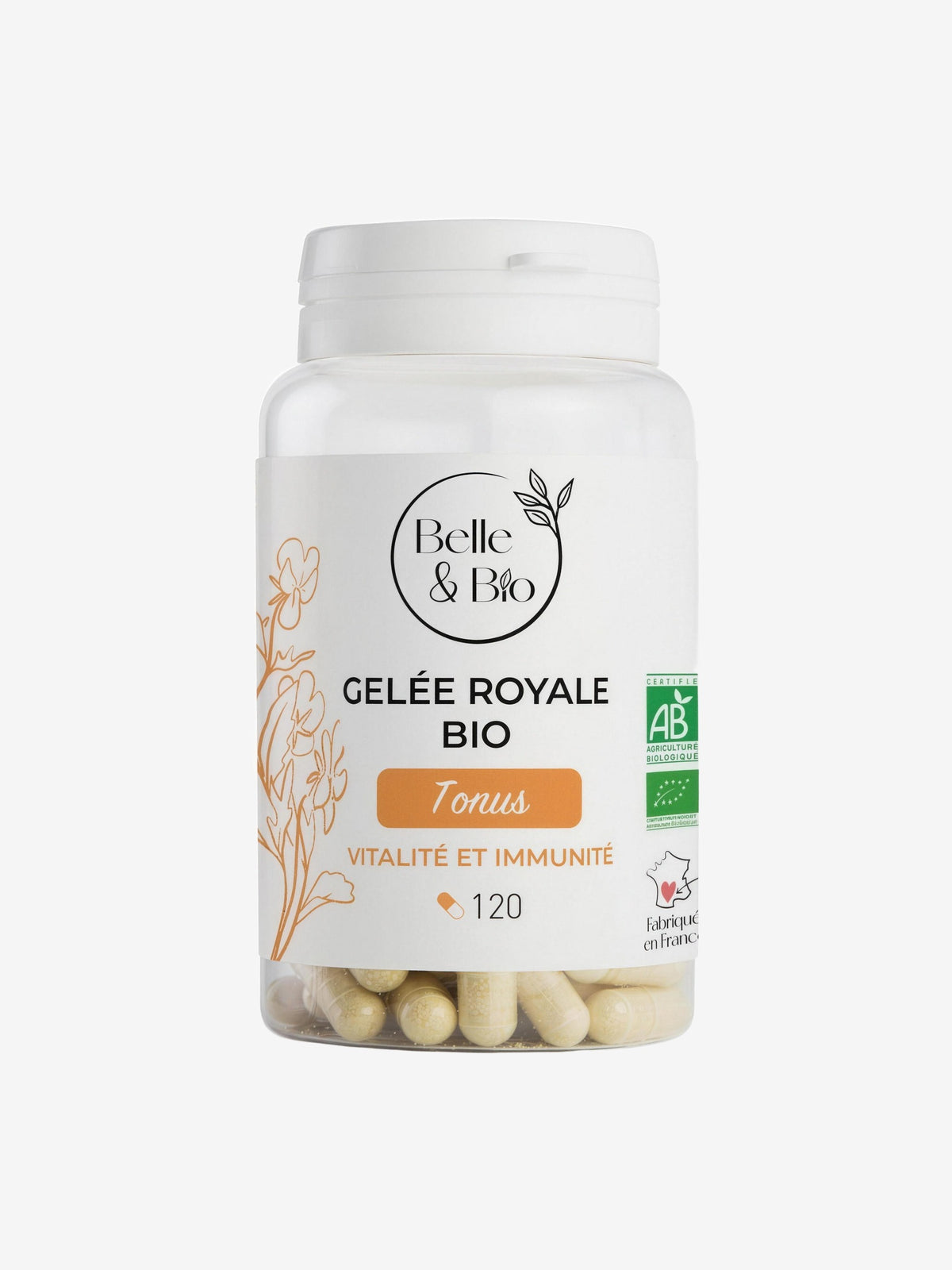 Gelée royale lyophilisée bio 120 gélules Belle et Bio - Herboristerie de Paris
