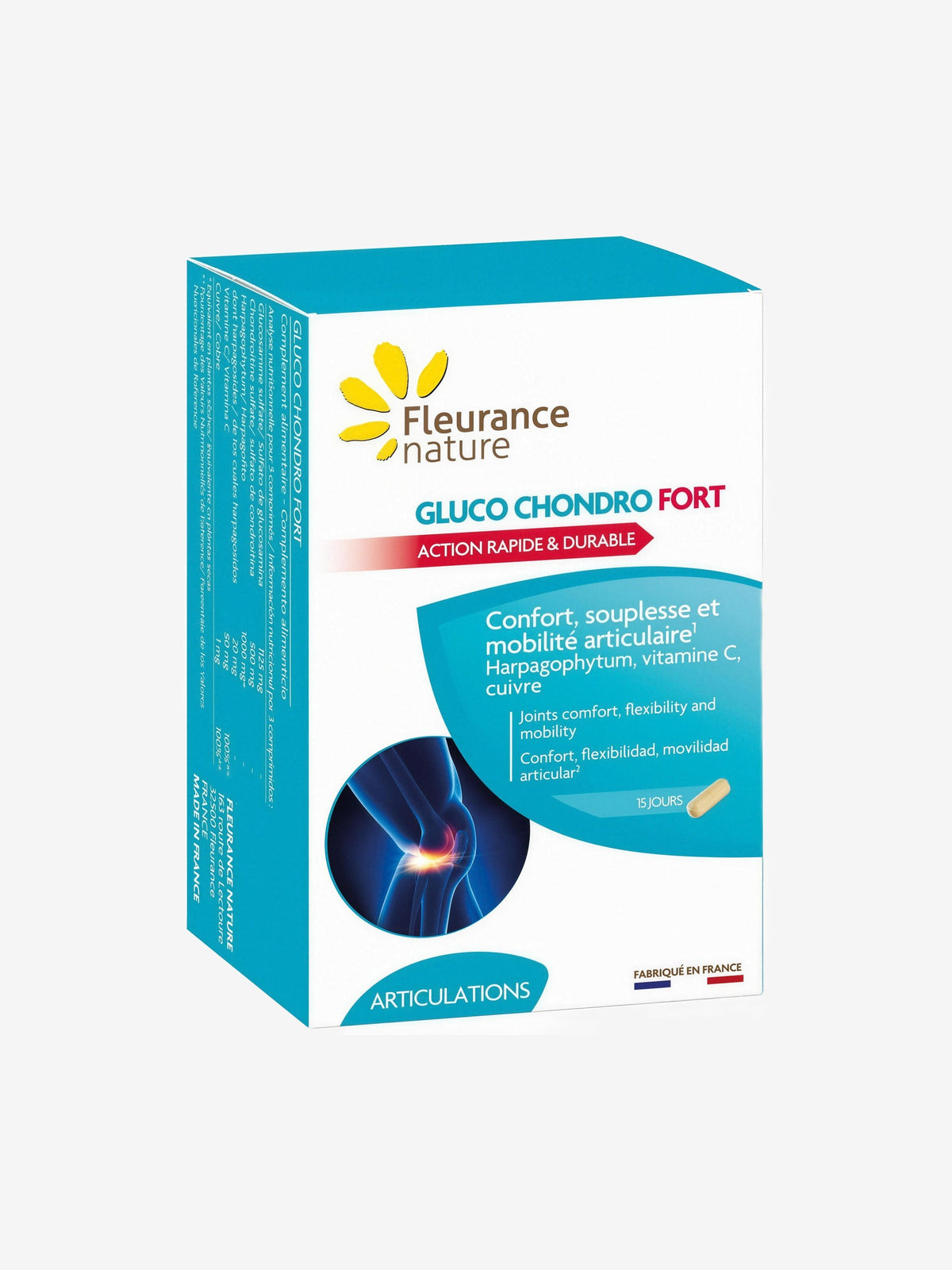 Gluco Chondro Fort 45 comprimés sécables Fleurance Nature - Herboristerie de Paris