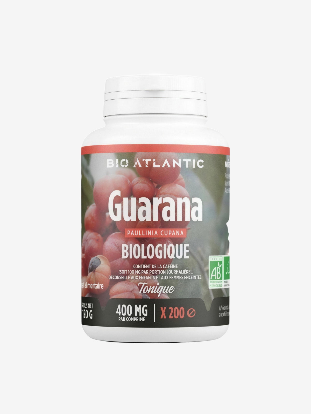 Guarana bio 400mg 200 comprimés GPH Diffusion - Herboristerie de Paris