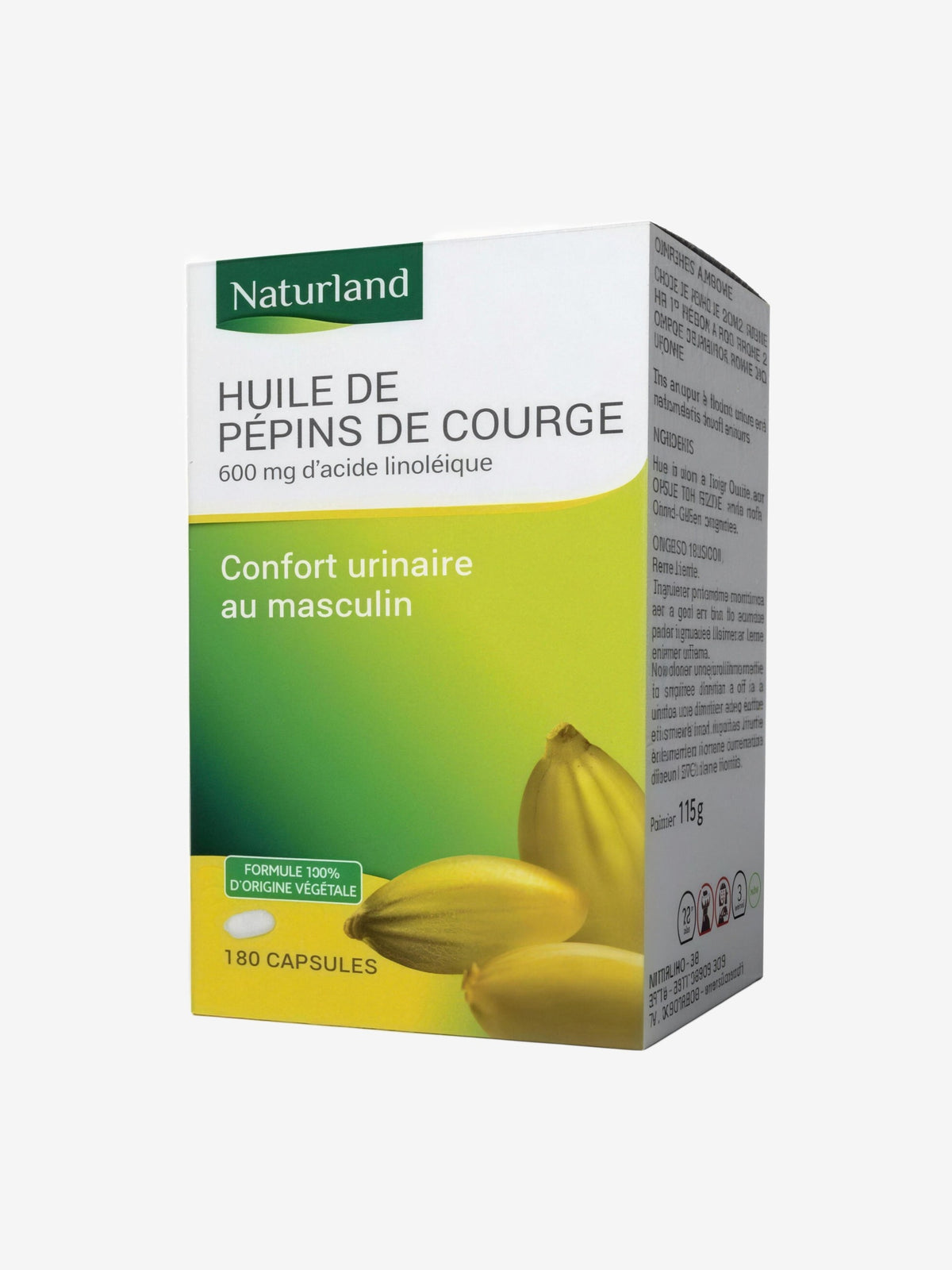 Huile de Pépin de courge bio 90 capsules Naturland - Herboristerie de Paris