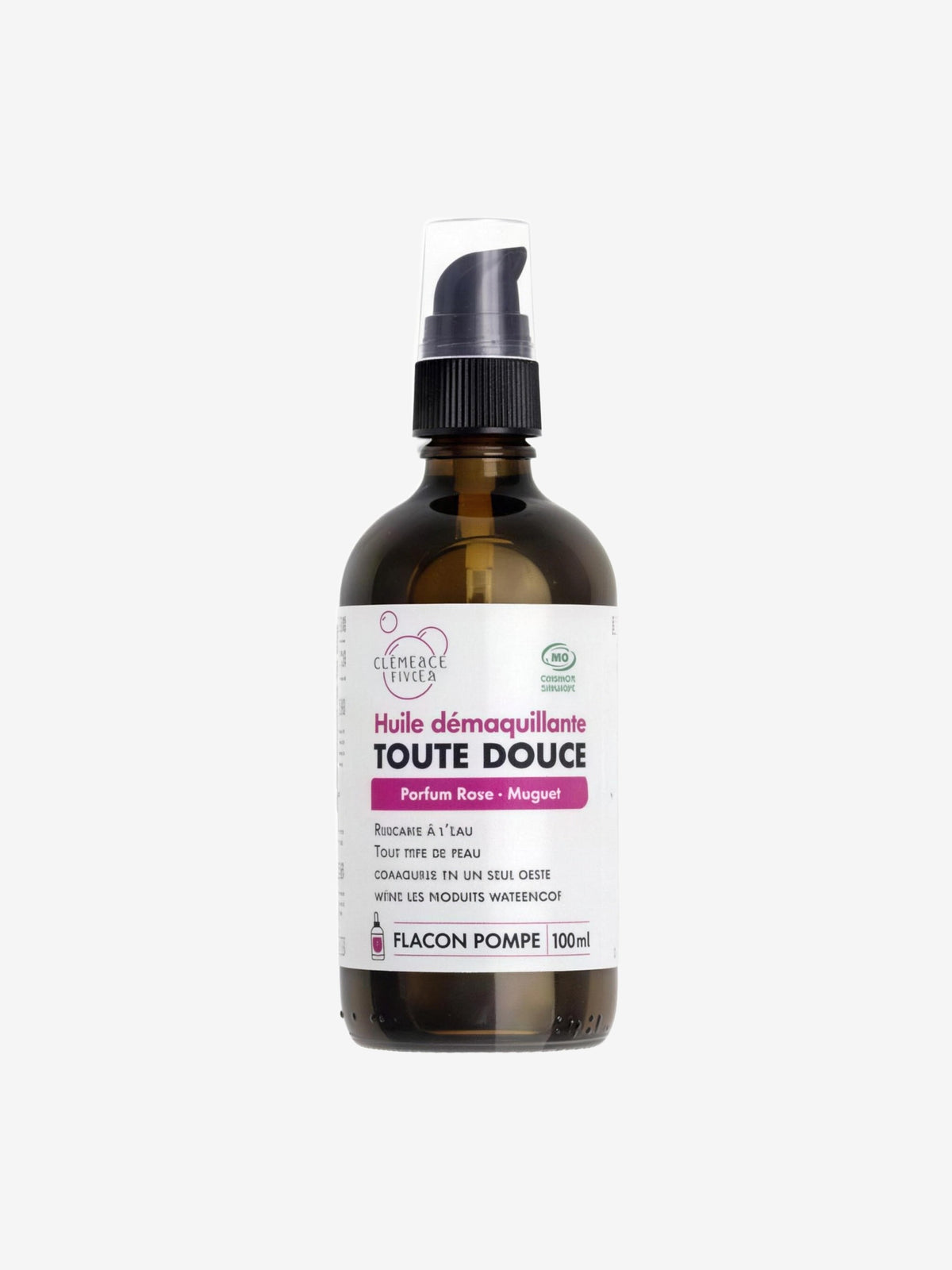 Huile démaquillante Toute Douce Parfum Rose Muguet 100ml Clemence & Vivien - Herboristerie de Paris