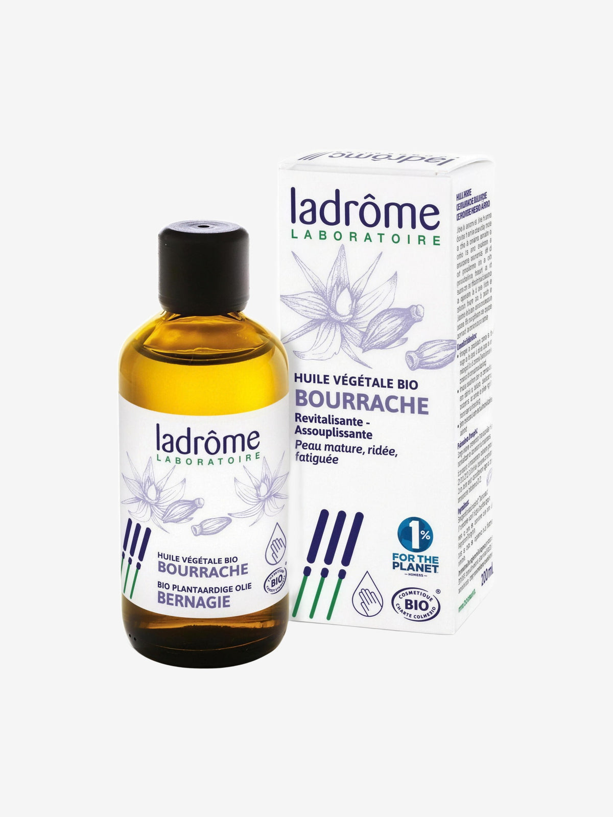 Huile végétale de Bourrache Revitalisante 100ml Ladrome - Herboristerie de Paris