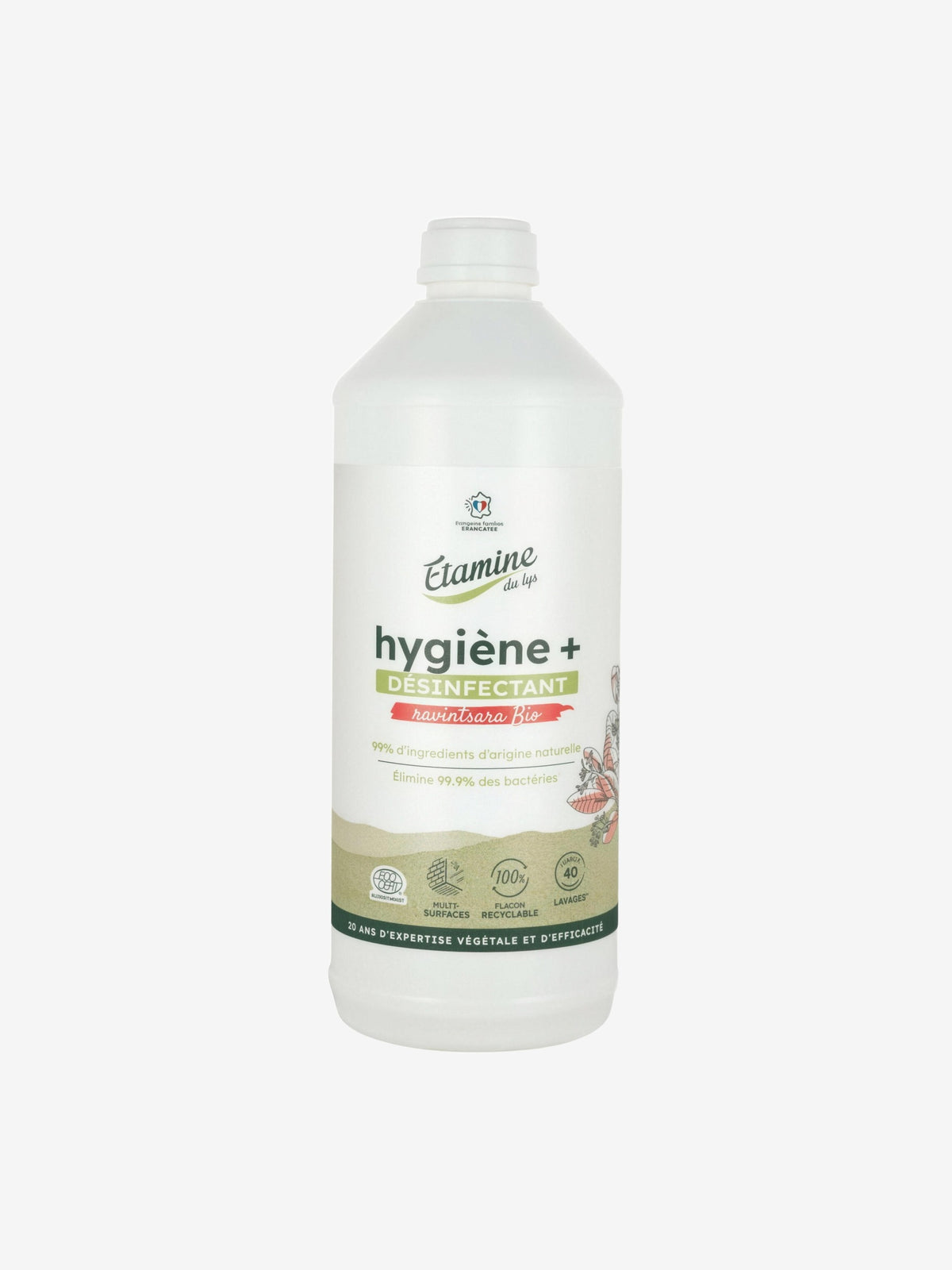 Hygiène + aux 9 huiles essentielles nettoyant désinfectant 1L Etamine du Lys - Herboristerie de Paris
