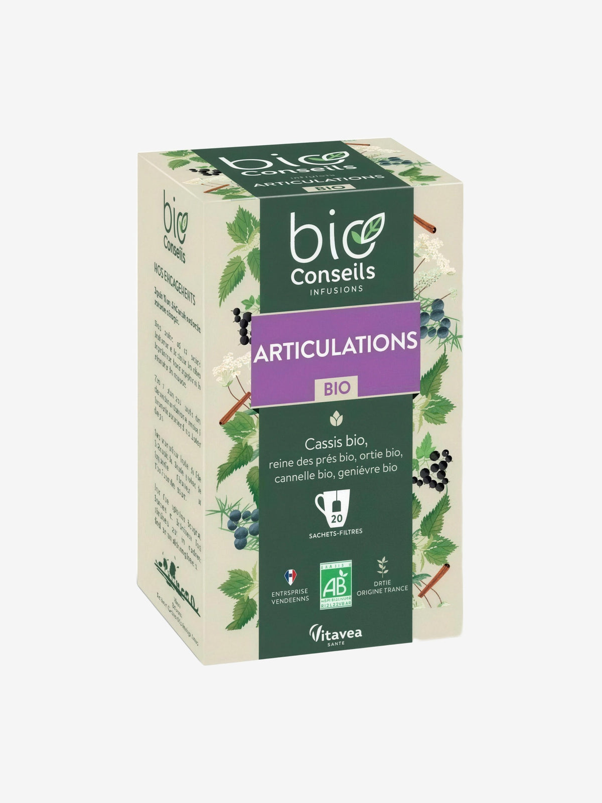 Infusion Articulations bio 20 sachets filtre Bio Conseils - Herboristerie de Paris