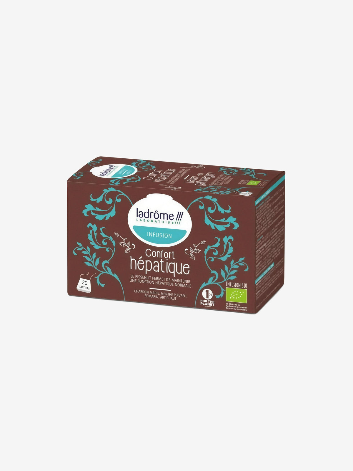Infusion confort hépatique bio 20 sachets de 1.5g Ladrome - Herboristerie de Paris