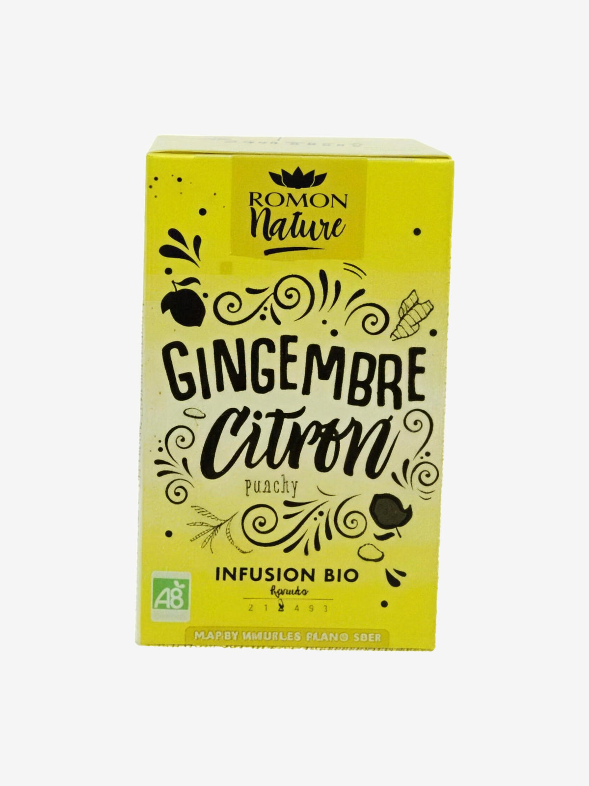 Infusion plaisir Gingembre Citron bio Romon Nature - Herboristerie de Paris