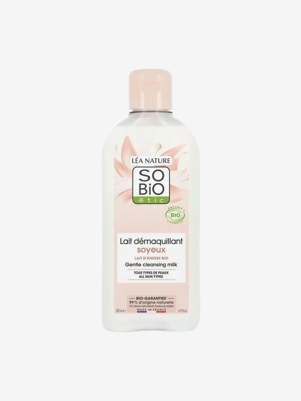 Lait démaquillant au lait d'ânesse bio 200ml So'Bio étic - Herboristerie de Paris