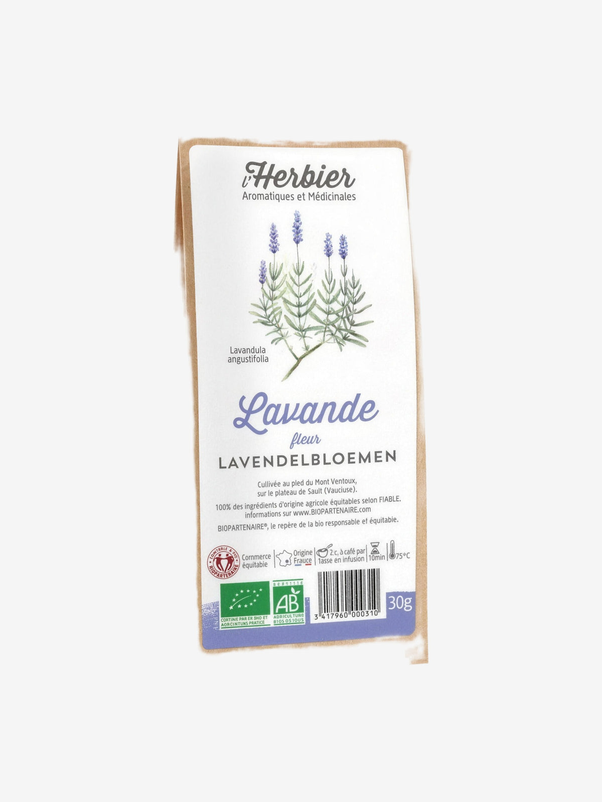 Lavande fleurs BIO 30g Herbier De France - Herboristerie de Paris