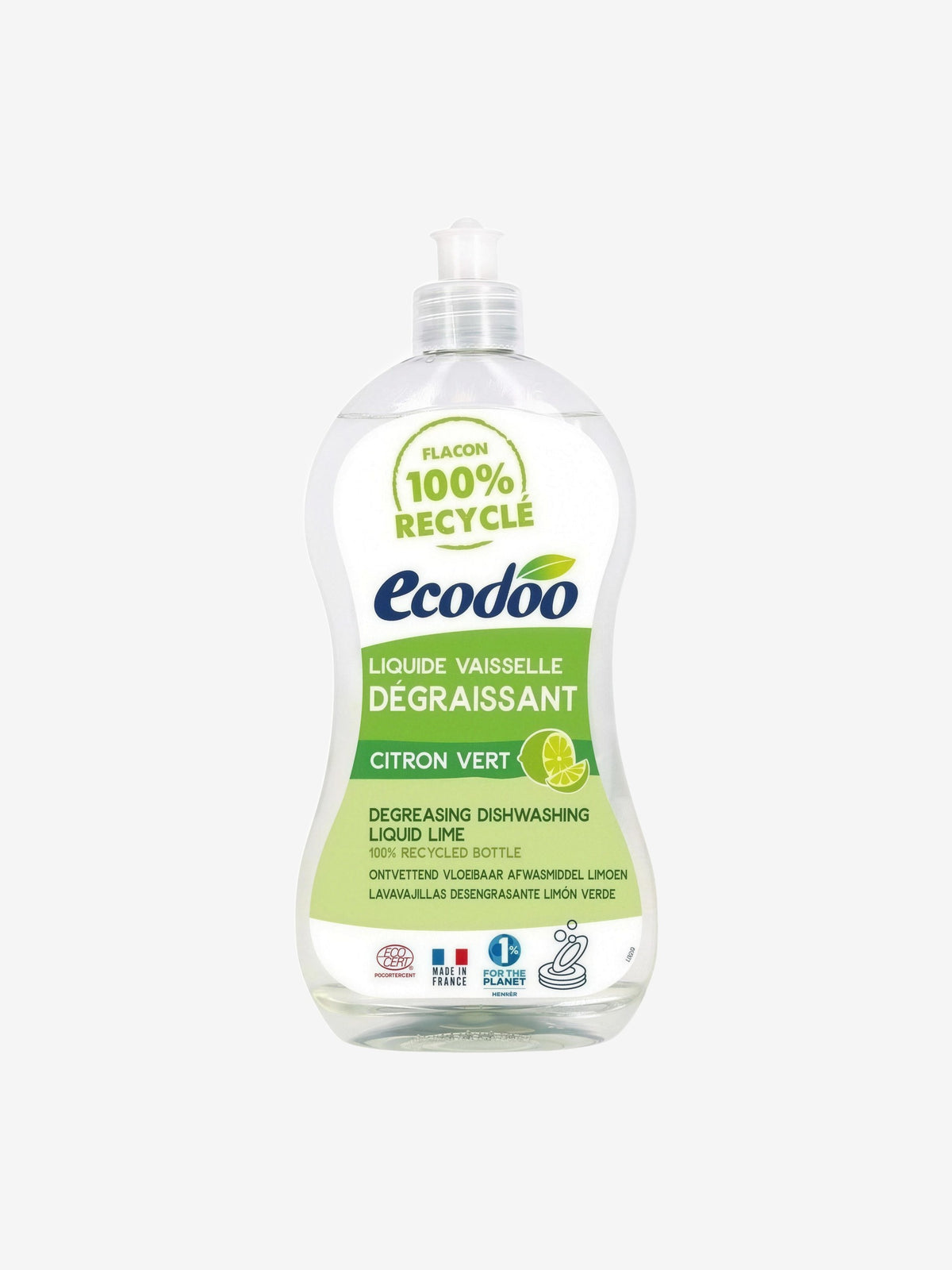 Liquide vaisselle dégraissant citron vert 500ml Ecodoo - Herboristerie de Paris