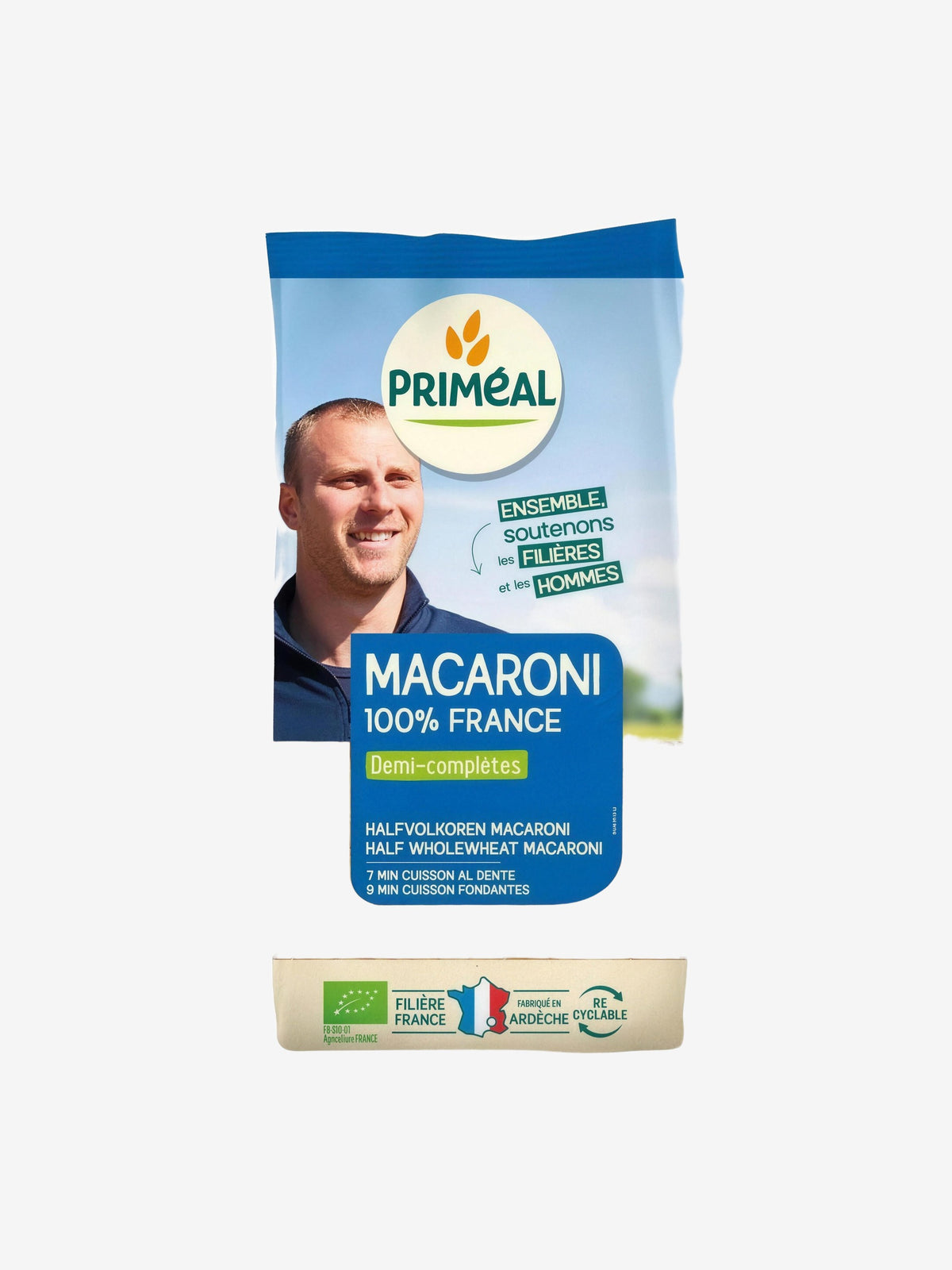 Macaroni demi complets 500g Primeal - Herboristerie de Paris
