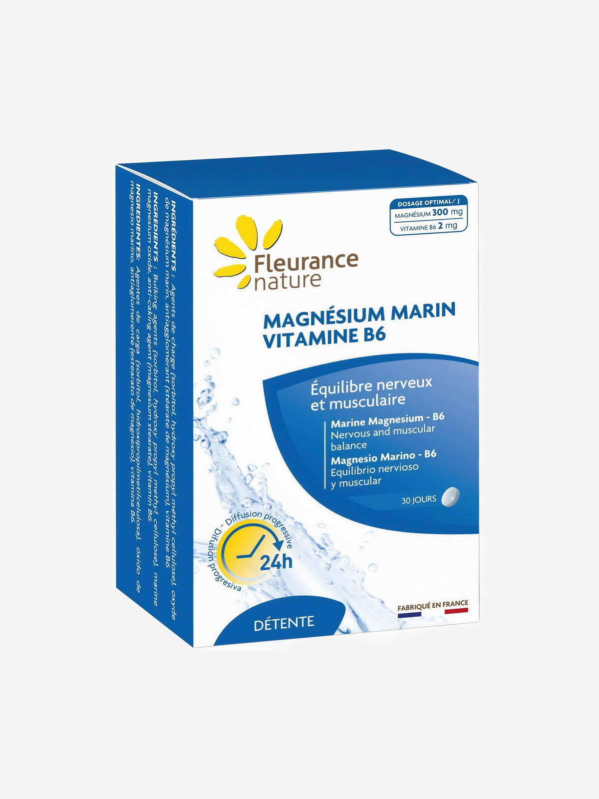 Magnésium marin B6 60 comprimés Fleurance Nature - Herboristerie de Paris