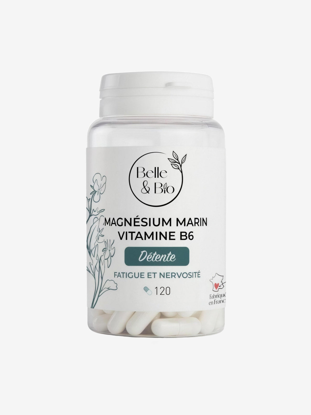 Magnésium Marin Vitamine B6 120 gélules Belle et Bio - Herboristerie de Paris