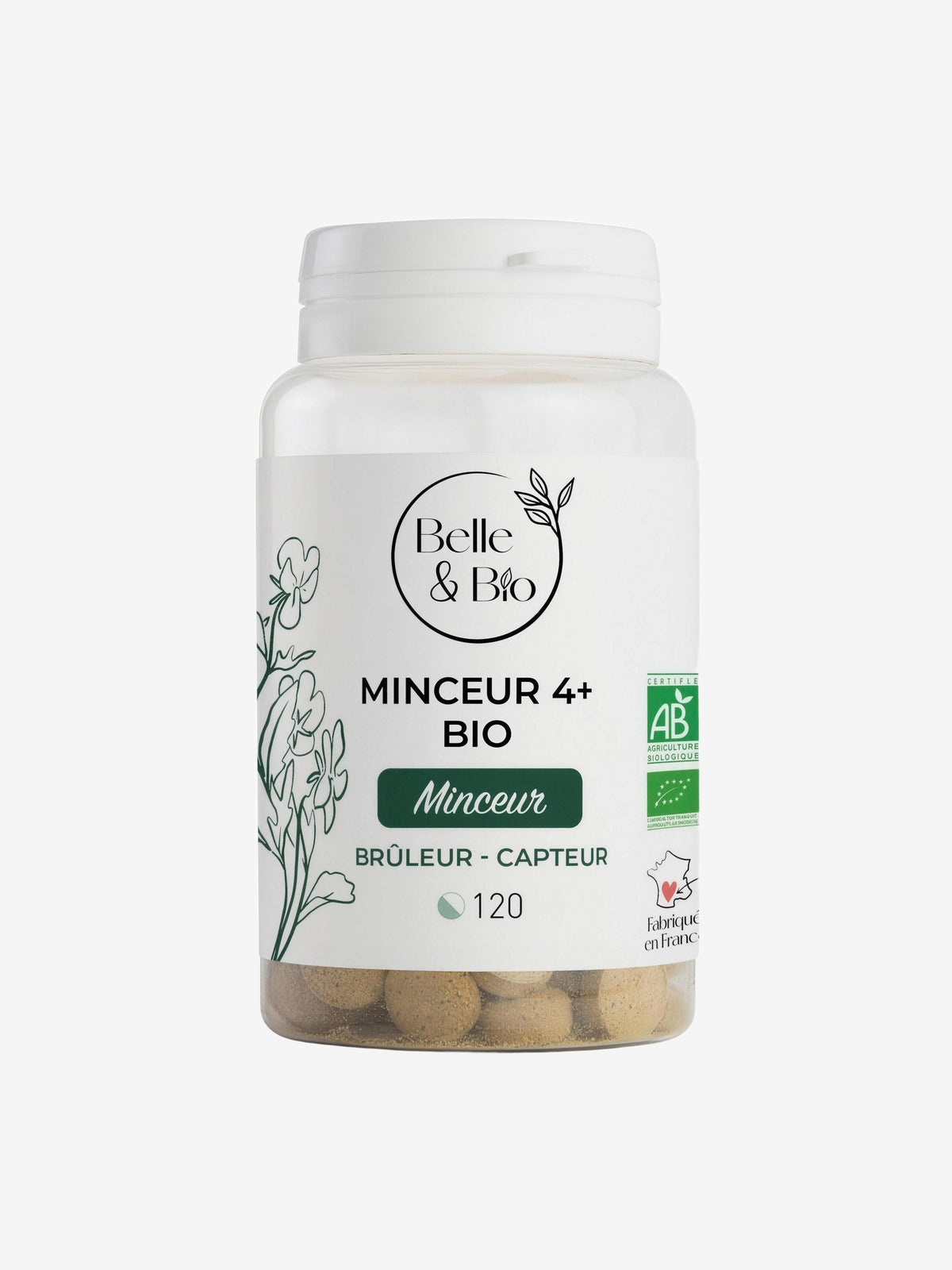 Minceur 4 plus bio 120 comprimés Belle et Bio - Herboristerie de Paris