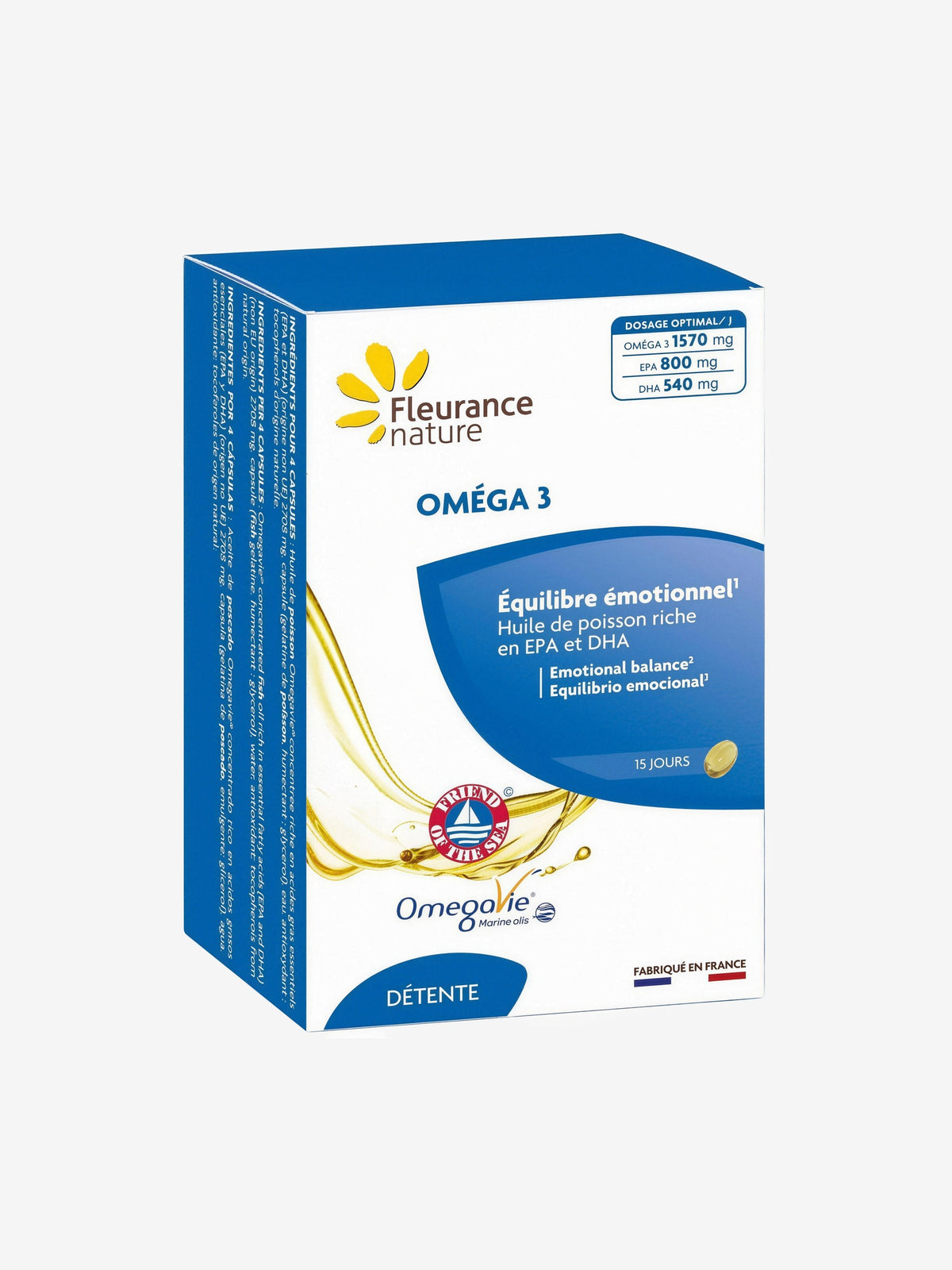 Oméga 3 Omégavie 60 capsules Fleurance Nature - Herboristerie de Paris