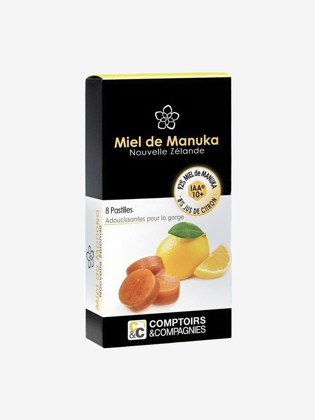 Pastilles 100% Miel de Manuka IAA10 et Jus de Citron 27g Comptoirs Et Compagnies - Herboristerie de Paris