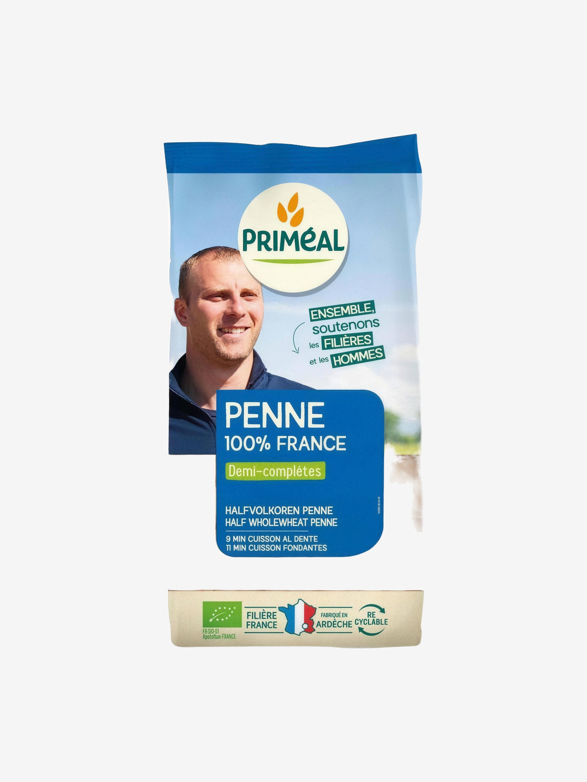 Penne demi complètes 500g Primeal - Herboristerie de Paris