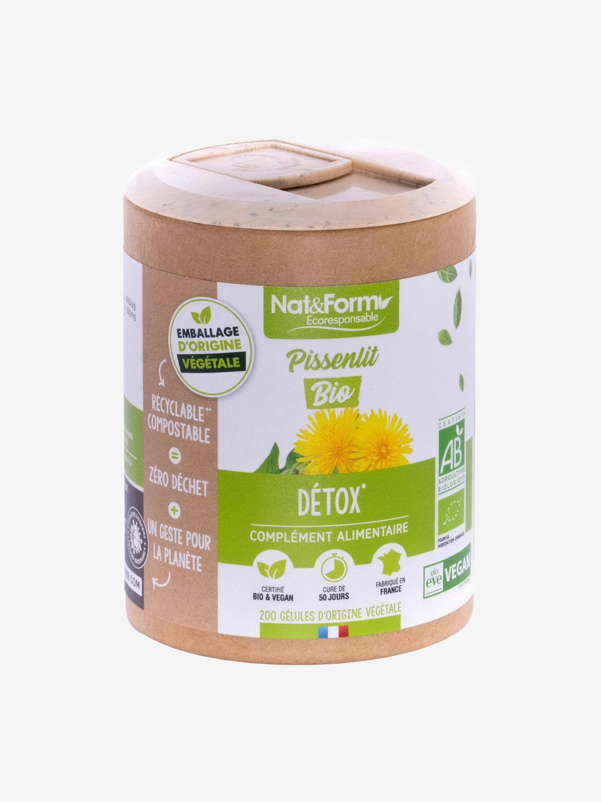 Pissenlit Bio 200 gélules Nat et Form - Herboristerie de Paris