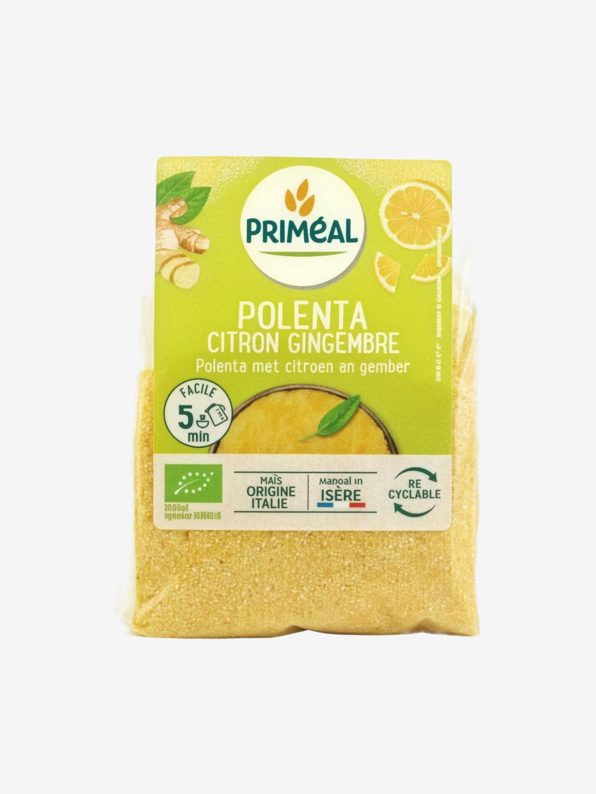 Polenta Citron et Gingembre prêt en 5 minutes 250g Primeal - Herboristerie de Paris