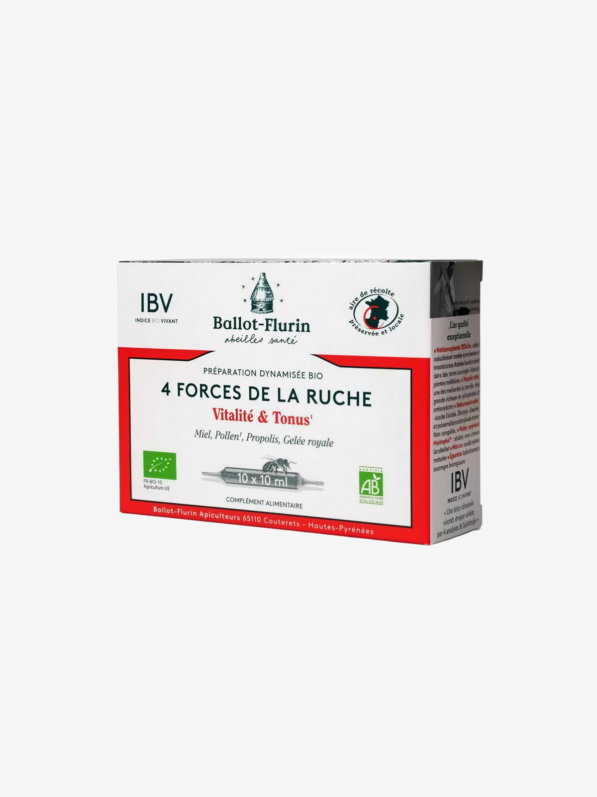 Préparation Dynamisée 4 forces de la ruche Eglantine 10 ampoules de 10ml Ballot Flurin - Herboristerie de Paris