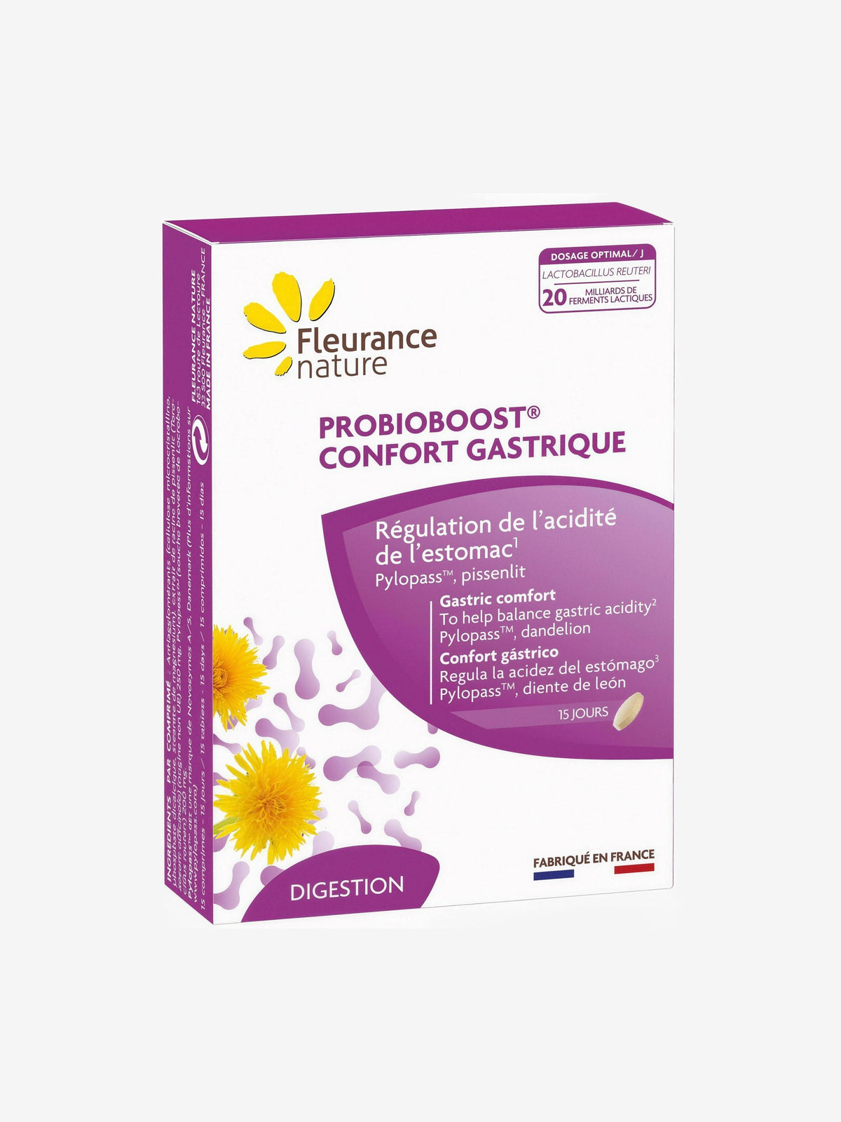 Probioboost confort gastrique 15 comprimés Fleurance Nature - Herboristerie de Paris