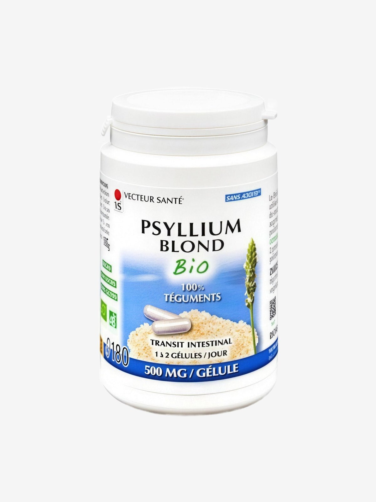 Psyllium Blond Bio 180 gélules Vecteur Sante - Herboristerie de Paris