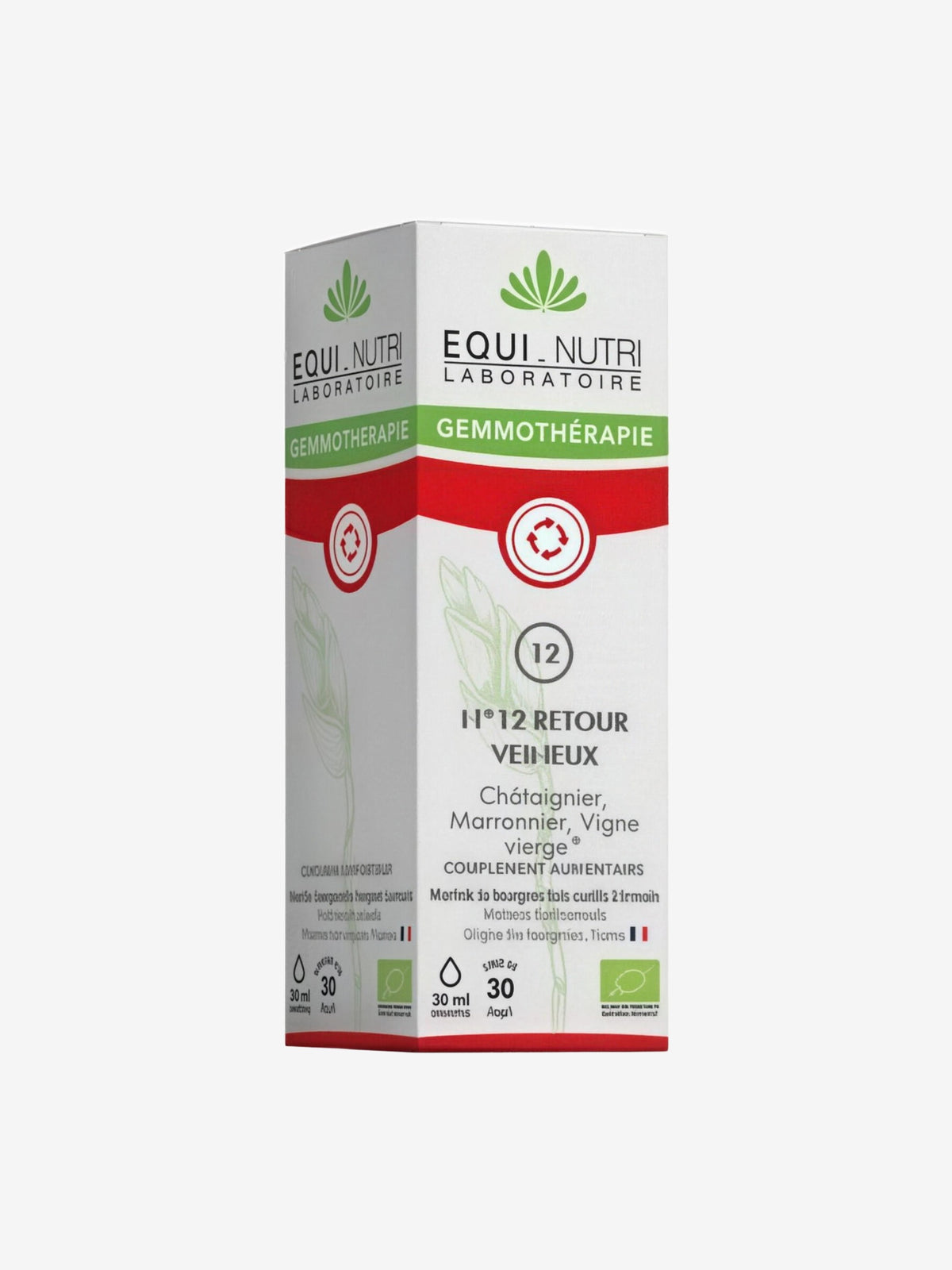 Retour Veineux n°12 Bio Flacon compte gouttes 30ml Equi-Nutri - Herboristerie de Paris