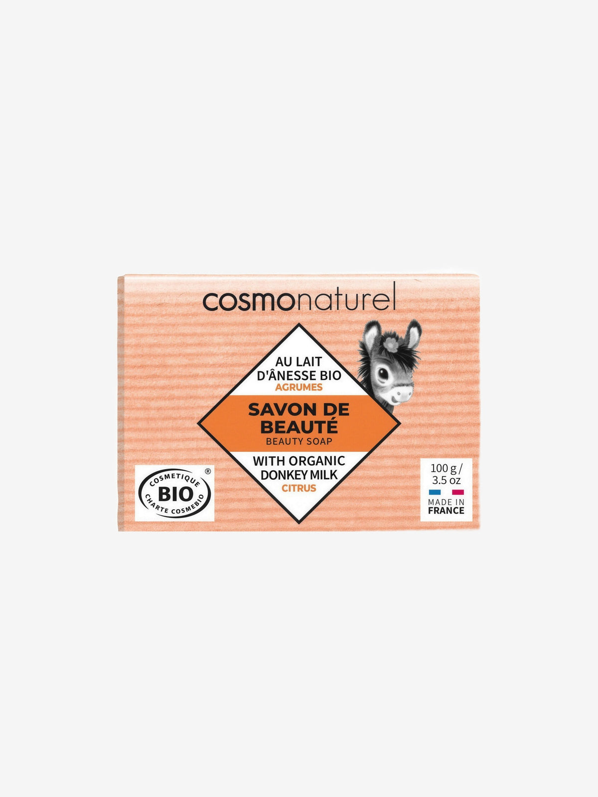 Savon au lait d'ânesse aux huiles essentielles d'Agrumes 100g Cosmo Naturel - Herboristerie de Paris
