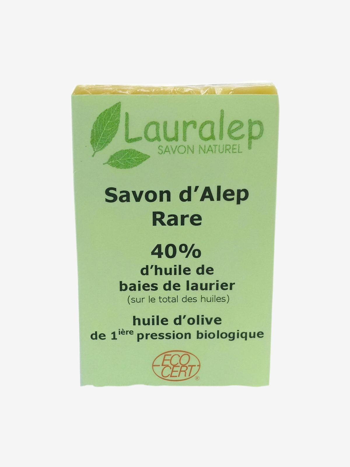 Savon d'Alep Rare 40% huile de Laurier 150g Lauralep - Herboristerie de Paris