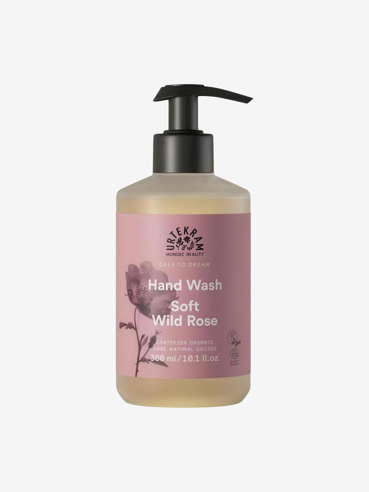 Savon liquide mains à la Rose Sauvage Soft Wild Rose 300ml Urtekram - Herboristerie de Paris