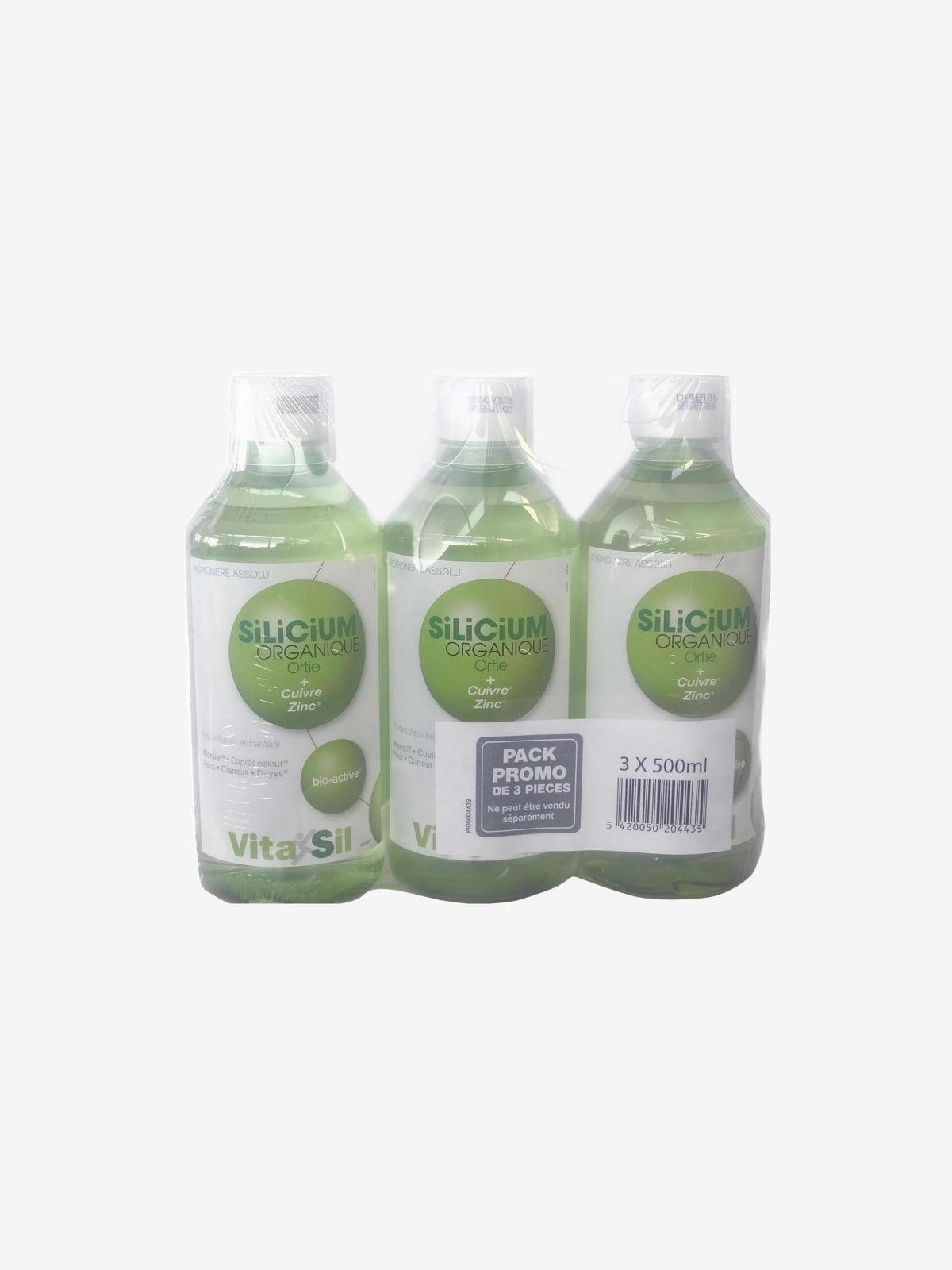 Silicium Organique Pack Promo Lot de 3 x 500ml soit 1500ml VitaSil - Herboristerie de Paris